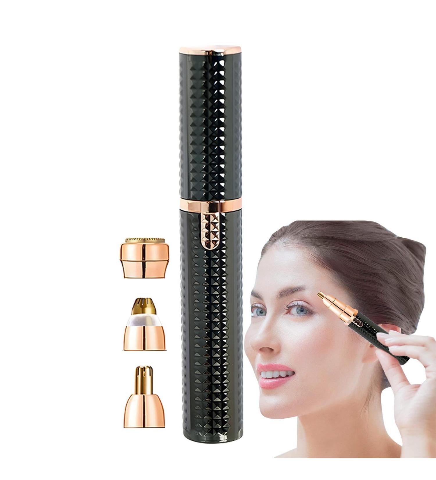 Nose hair trimmer for women precision trimmer for nose and ears painless compact and light waterproof battery operated skinfriendly ideal Black - Buy Online on GoSupps.com