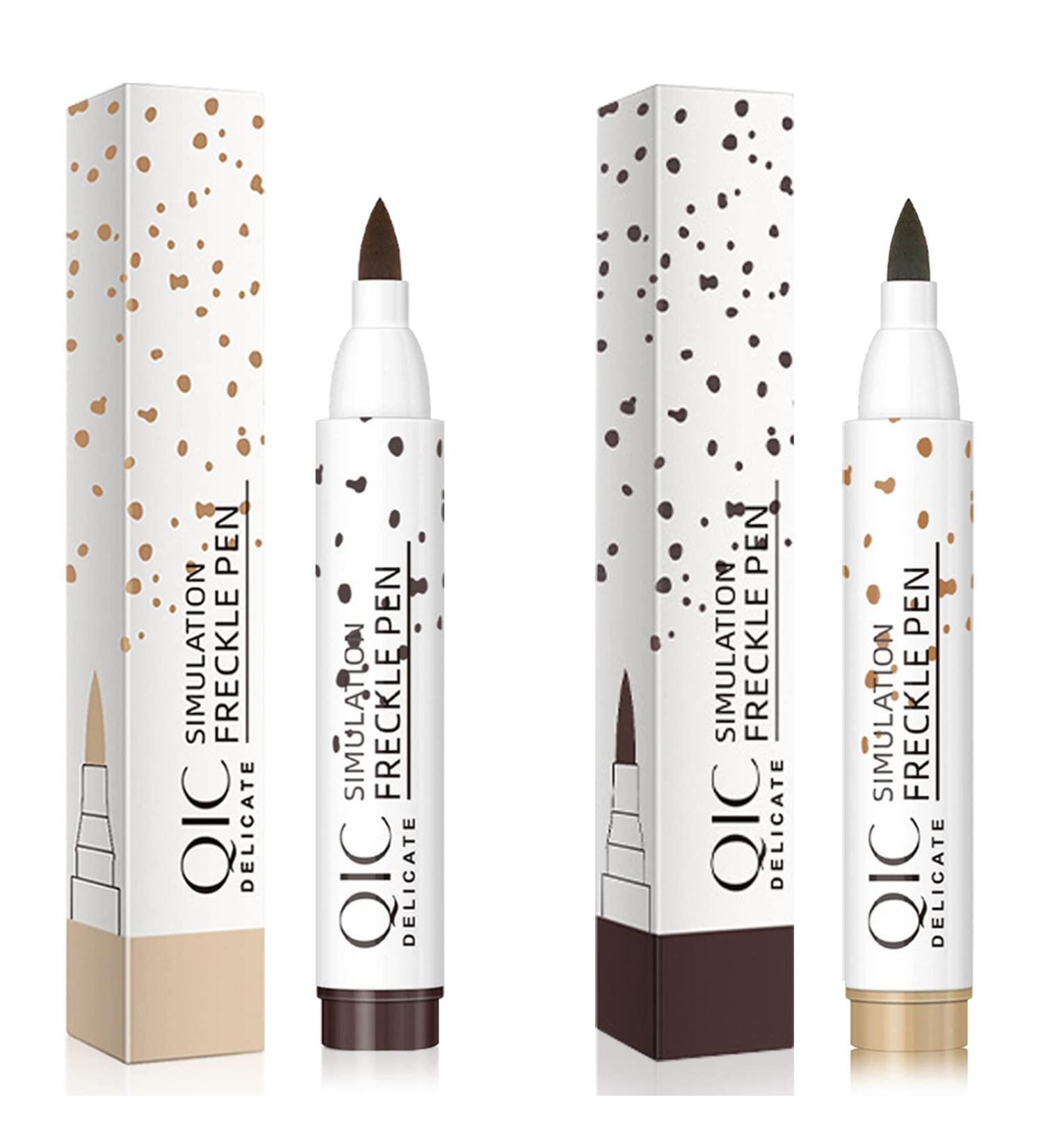 Freckle Pen Freckle Pen Makeup Freckle Pen Long Lasting Natural Freckle Pencil Freckle Makeup Tool (Light Brown+Dark Brown) - Buy Online on GoSupps.com