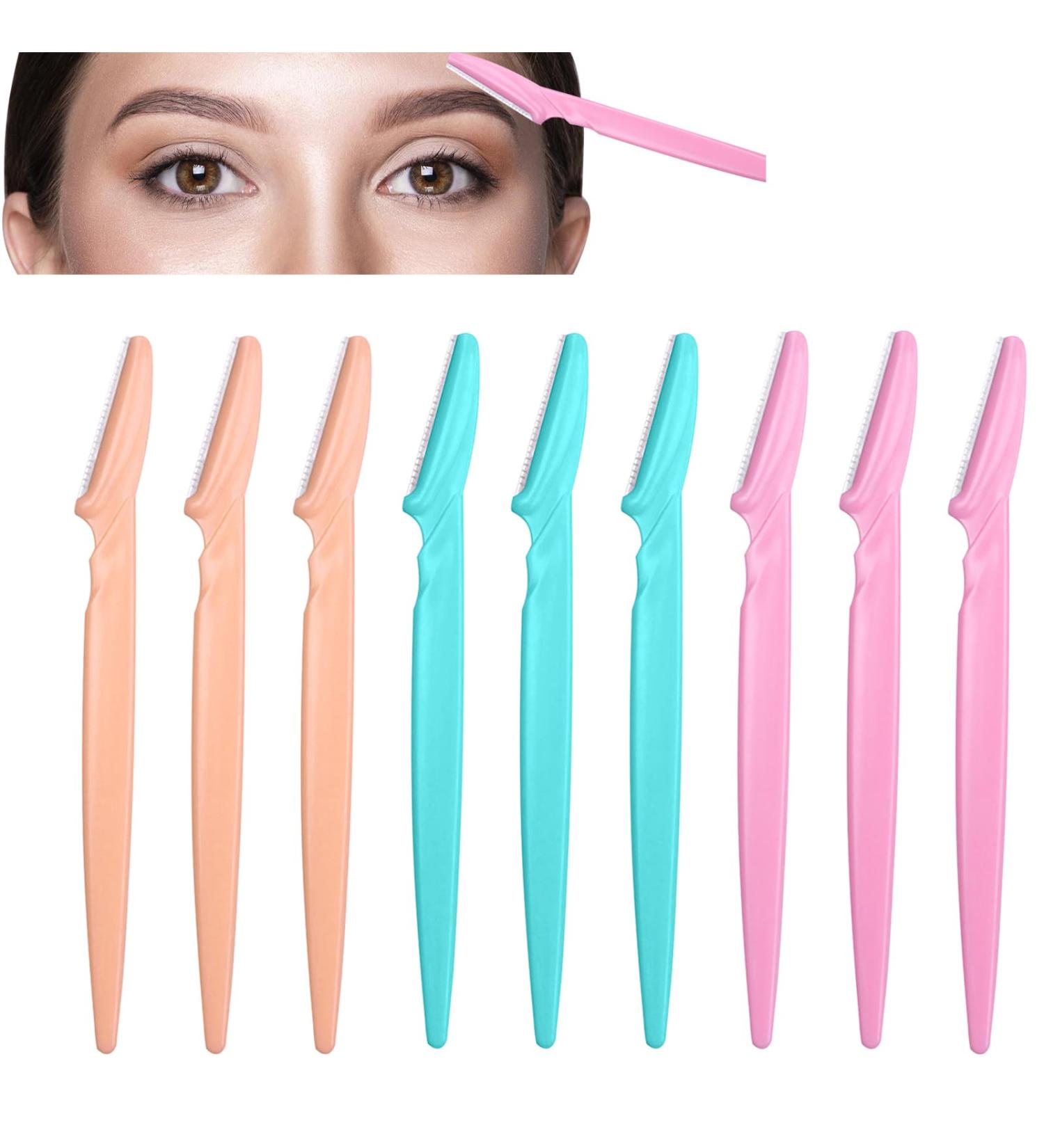 9-Piece Eyebrow Razors Set for Men & Women | Facial Trimmers for Perfect Eyebrows | Multicolor Beauty Grooming Tools - Buy Online on GoSupps.com