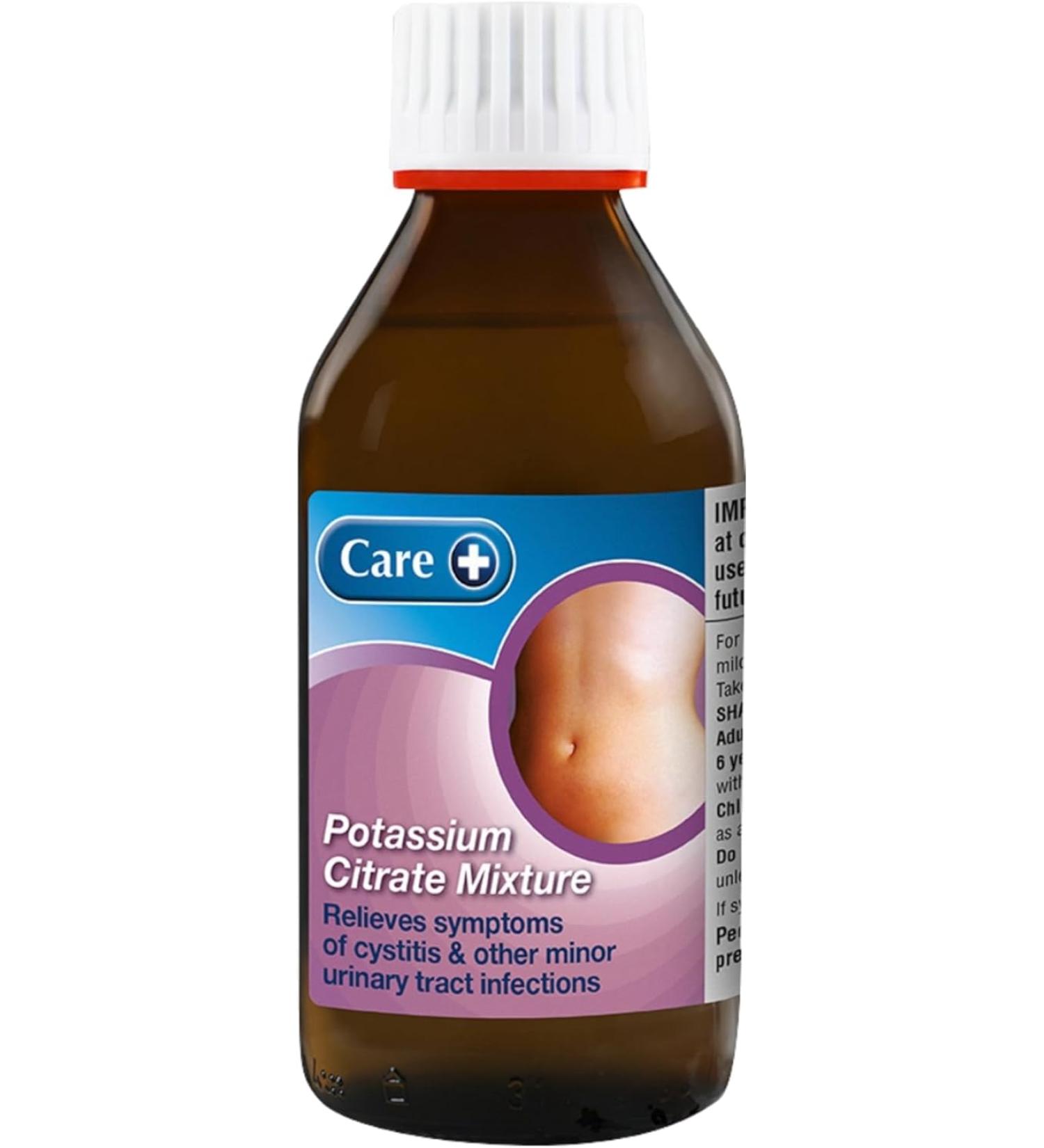 CARE OTC Medicines Female Health Potassium Citrate Mixture 1.5G/5ML/1.1G/5ML 200ML