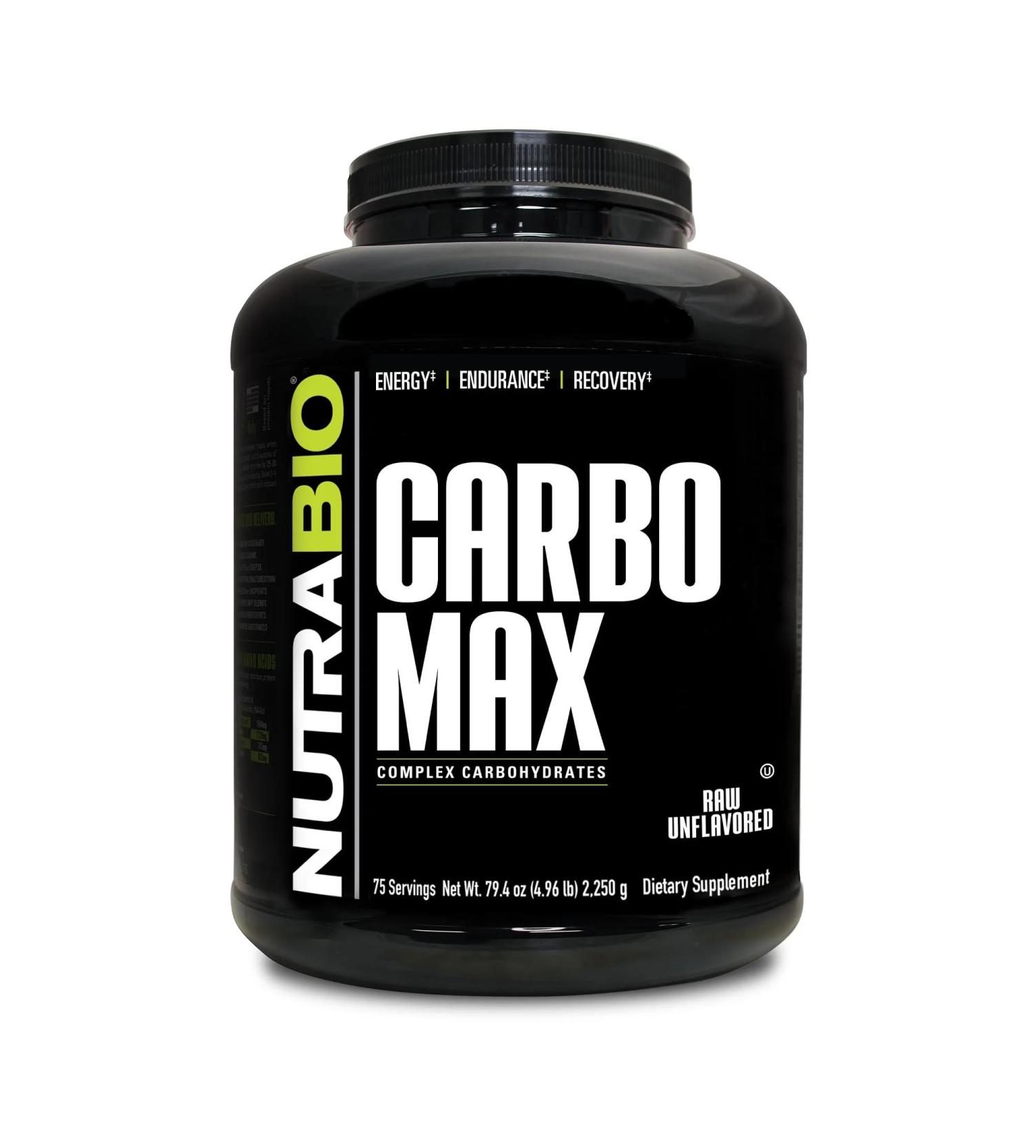 NutraBio CarboMax Maltodextrin - Unflavored Complex Carbohydrate Powder for Muscle Gain & Sustained Energy - 5 lbs (75 Servings) - International Shipping Available - Buy Online on GoSupps.com
