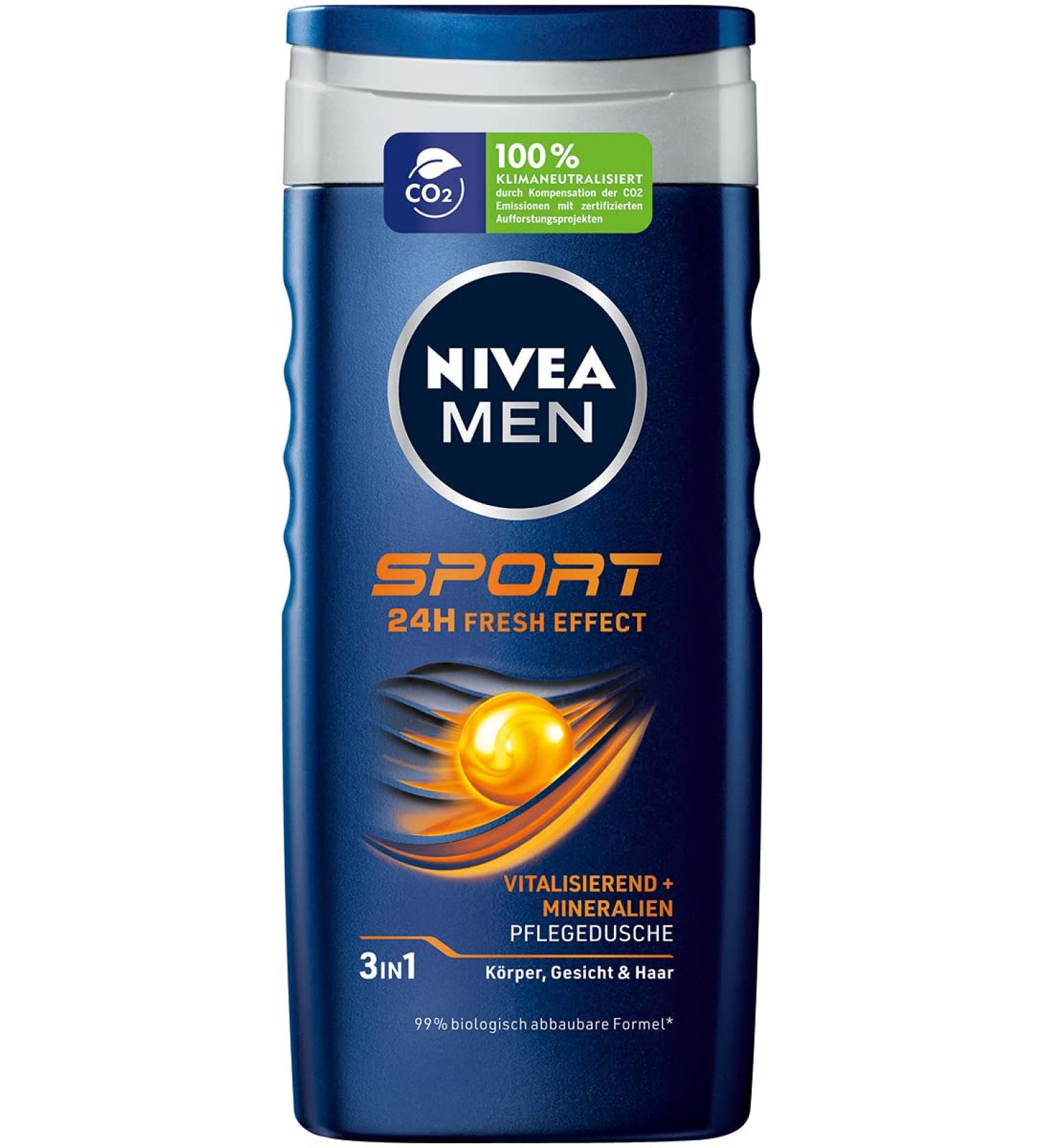 Buy Nivea Men Sport Shower Gel (250ml) - Vitalizing & Nourishing Refreshing Formula for Active Men - Best International Shipping - Buy Online on GoSupps.com