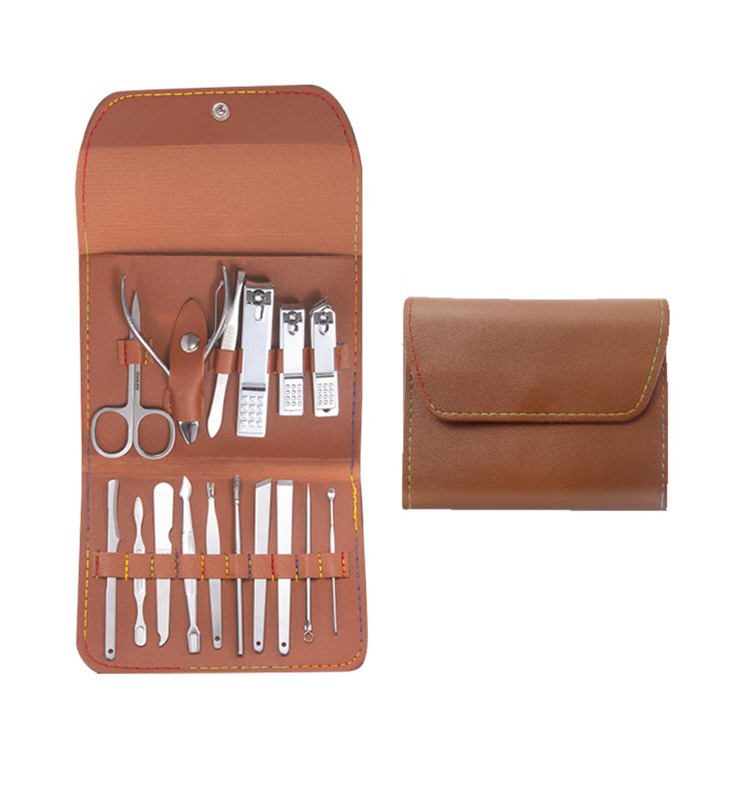 AKHTAR 16pcs Manicure Pedicure Set, Professional Nail Clippers and Tools - Buy Online on GoSupps.com
