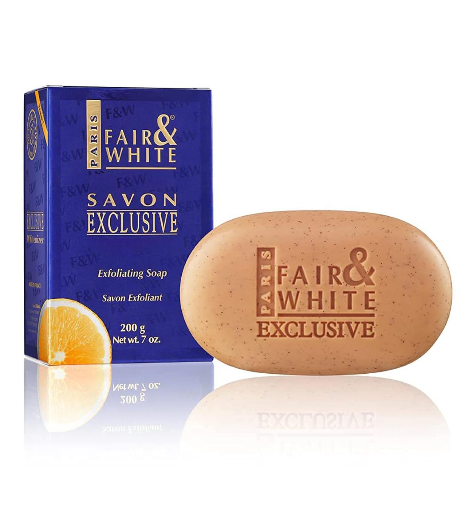 Fair and White Exclusive Exfoliating Soap | 7 oz / 200 g | Skin Brightening Bar for Uneven Skin Tone - Buy Online on GoSupps.com
