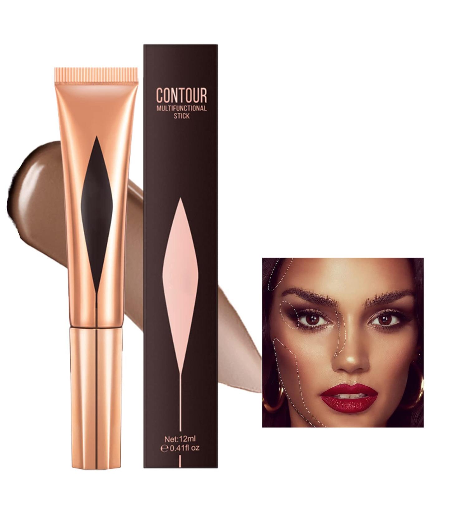 Tongyend Liquid Contour Beauty Wand Blush Stick Cream Contour Stick and Highlighter with Cushion Applicator Long Lasting Face Blush Illuminator Makeup Stick Liquid Bronzer Super Silky(Contour 05) Contour 05 10 g (Pack of 1) - Buy Online on GoSupps.com