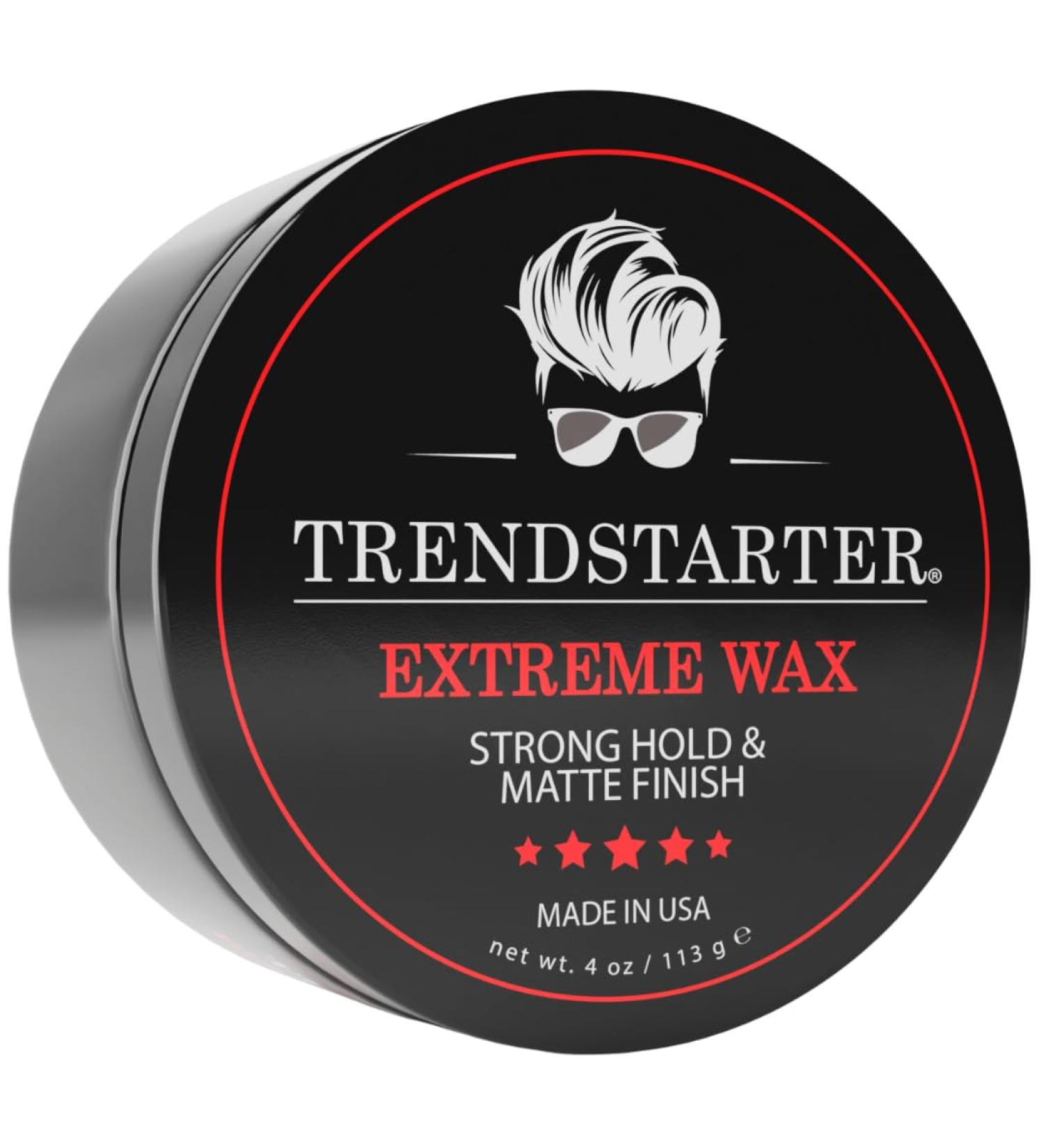 Trendstarter Extreme Wax 4oz - Strong Hold Matte Finish Hair Product - Water-Based Formula - Signature Fragrance - All-Day Styling Hold - Spring 2022 Launch - Buy Online on GoSupps.com