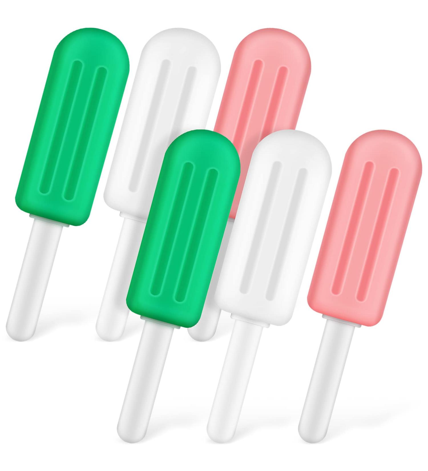 Healifty Chewies for Aligners 6 Pcs - Popsicle-shaped Silicone Chewies with Grip Handles Aligner Chompers Mouth Care Tool (Original Strawberry Mint) Original Strawberry Mint 2 Each - Buy Online on GoSupps.com