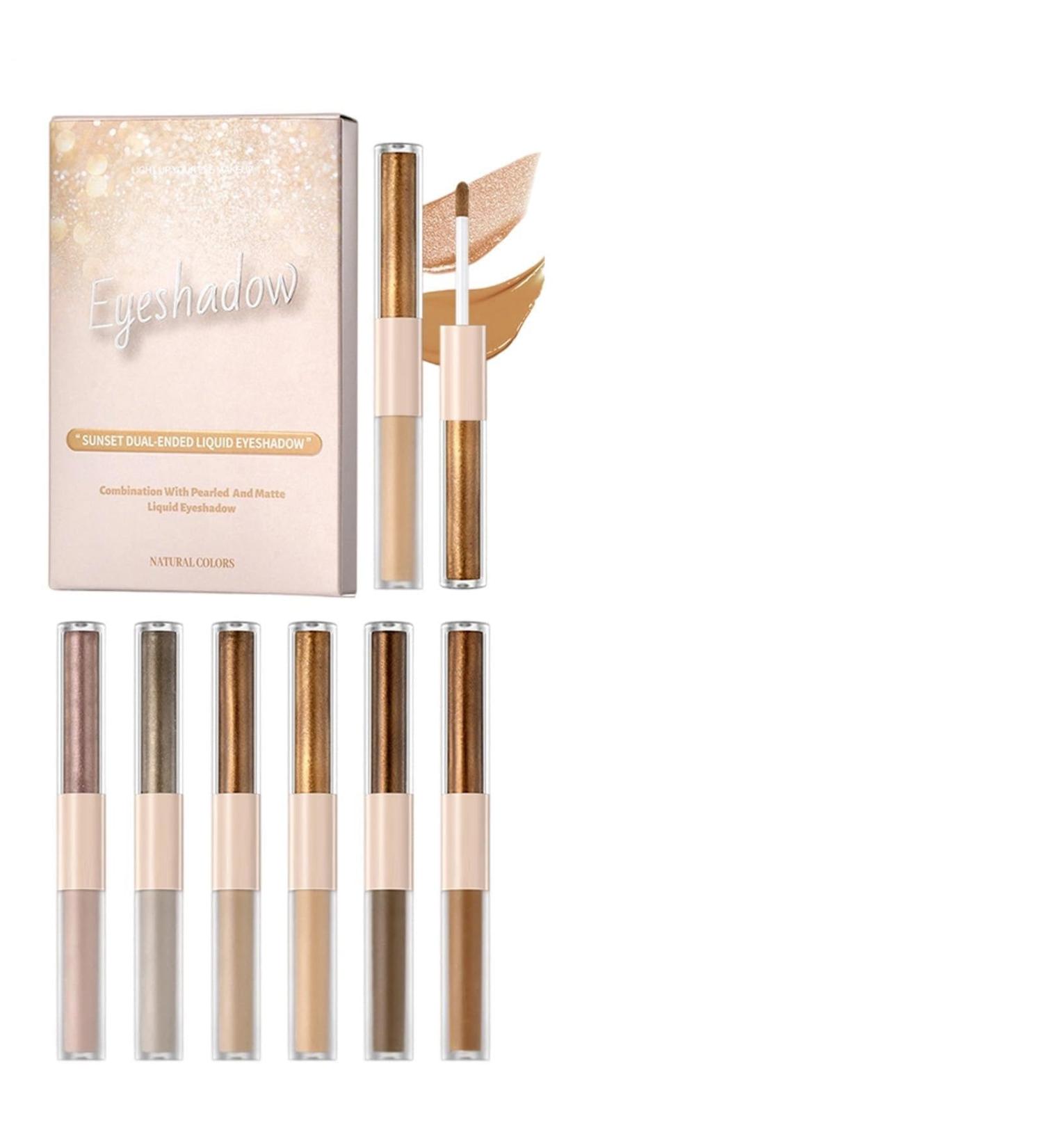 Liquid Eyeshadow Set 6 Piece Double Sided WaterproofWomen Shine and Matte Eyeshadow for Women Teens Beginners Daily Travel Dating Party Work Wedding - Buy Online on GoSupps.com