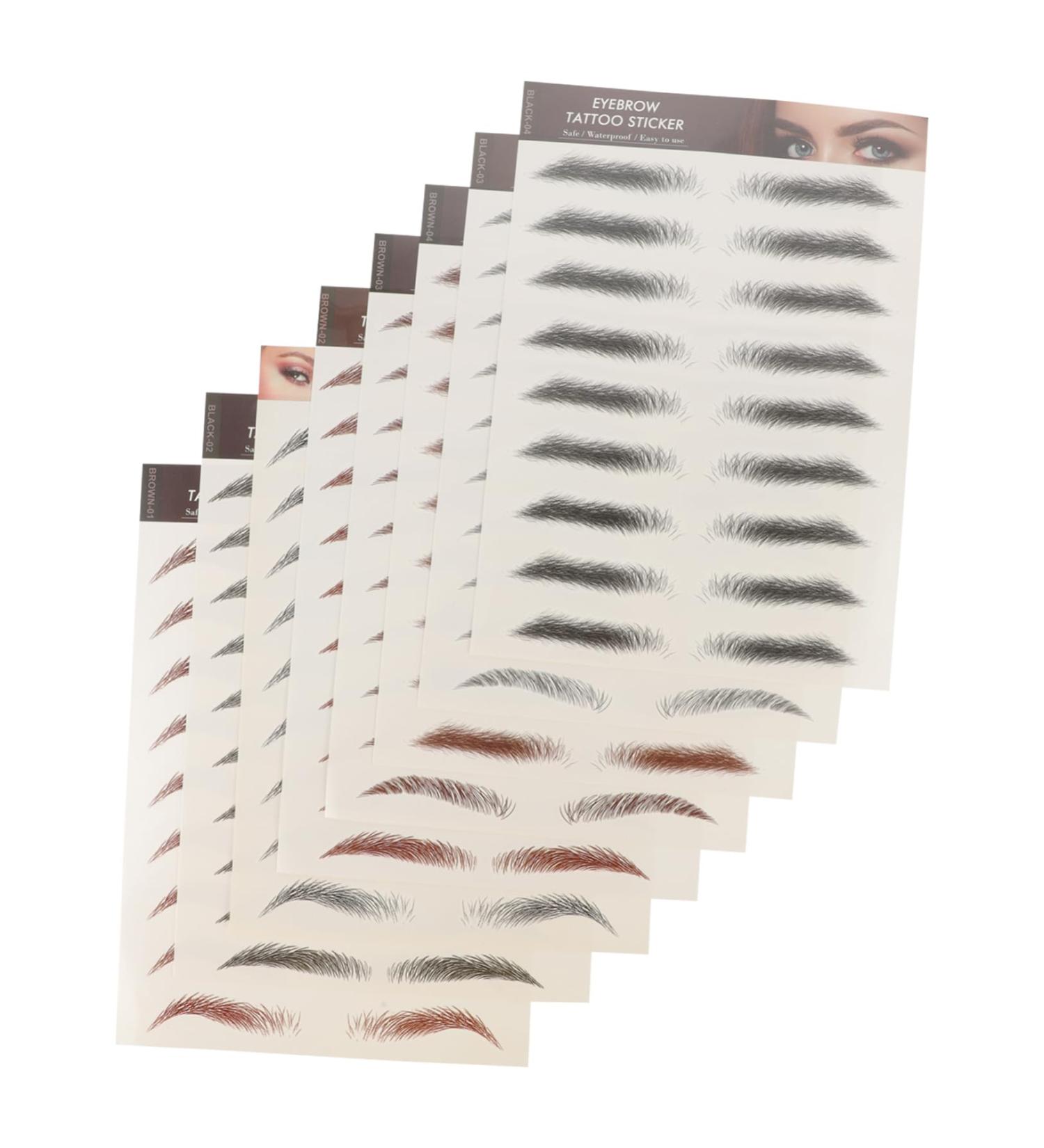 Healvian 8pcs Imitation Eco Eyebrow Sticker Makeup Stickers Natural Eyebrow Stickers Hair- Transfer Stickers - Buy Online on GoSupps.com