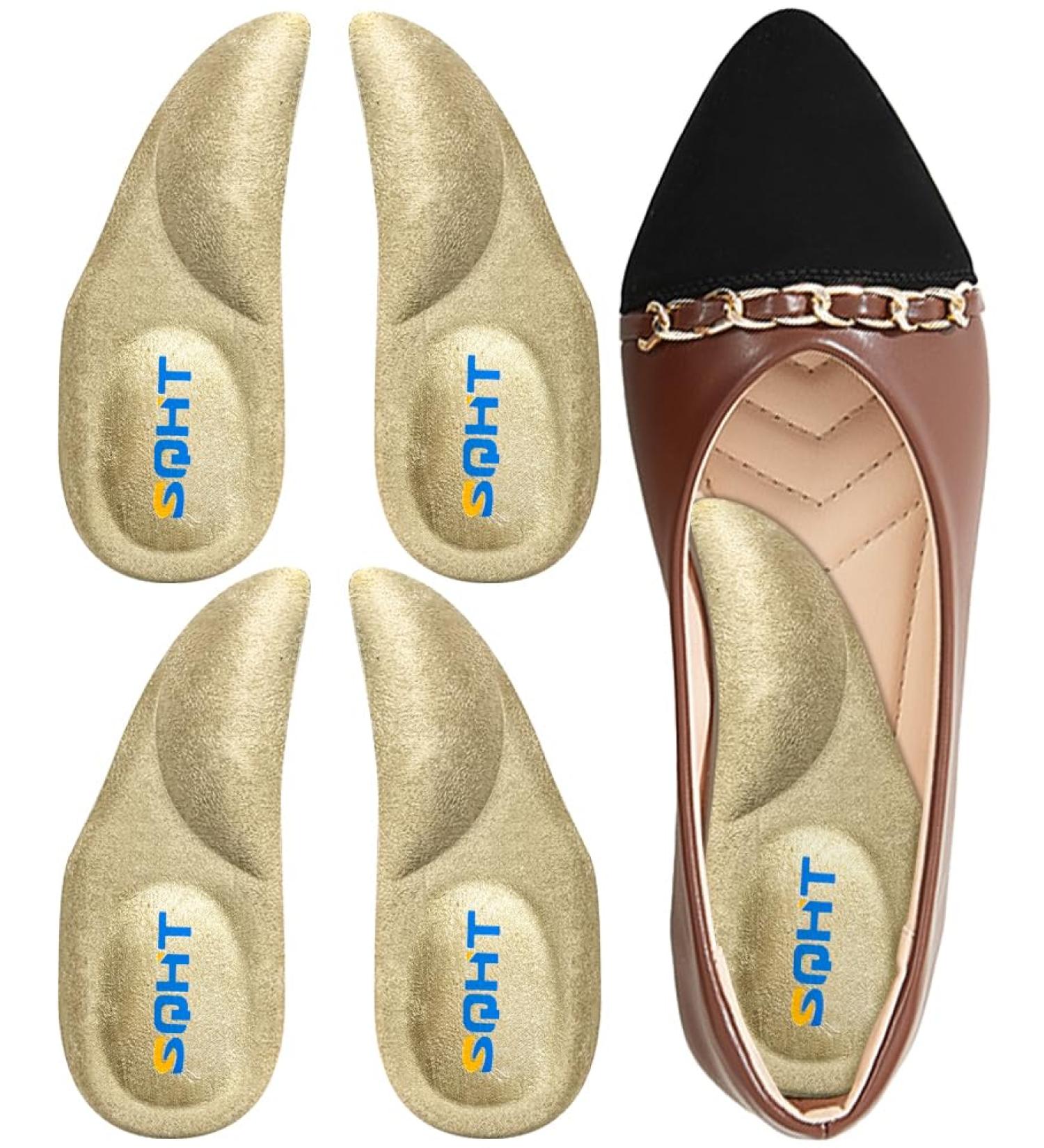 SQHT Arch Support Shoe Inserts for Flat Feet & Plantar Fasciitis - Pain Relief Heel Cushions for Men & Women - Large - Buy Online on GoSupps.com
