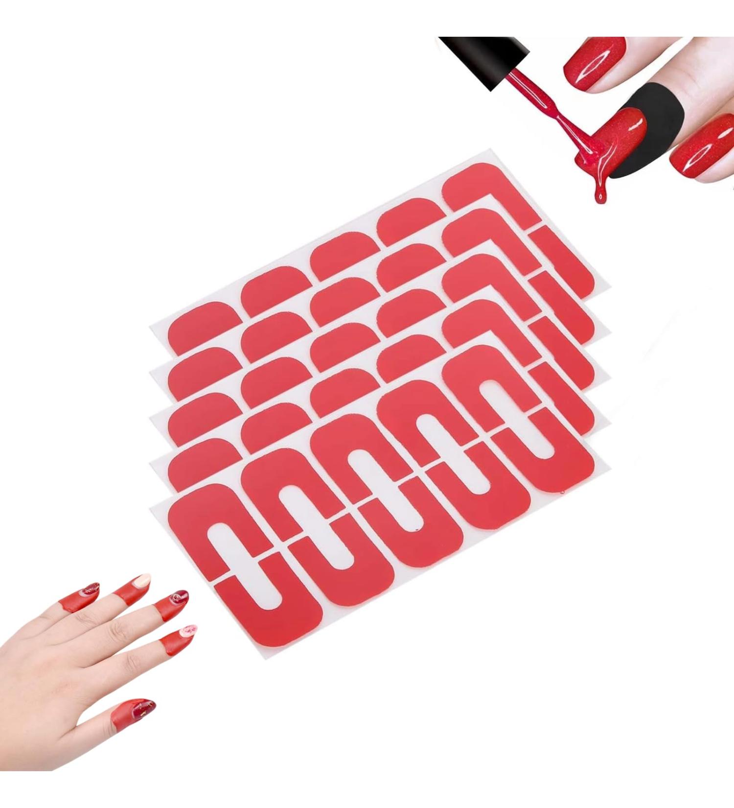 Nail Art Protector Cover - 50 Spill Proof Skin Barrier Stickers for Salon & Home Use - Buy Online on GoSupps.com