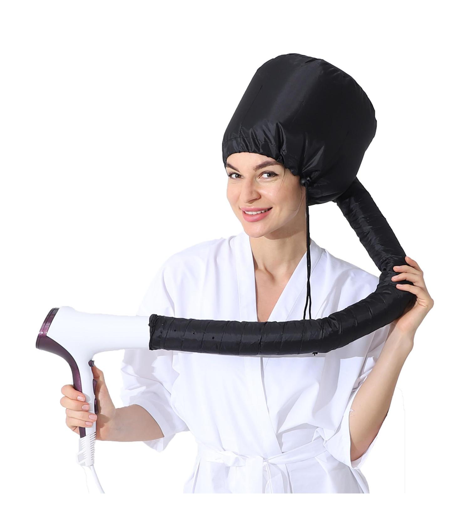 Syxls Hair Dryer Hood Attachment - Rubber Band Drying Cap for Thick Hair - Ideal for Women & Girls - Black - Buy Online on GoSupps.com