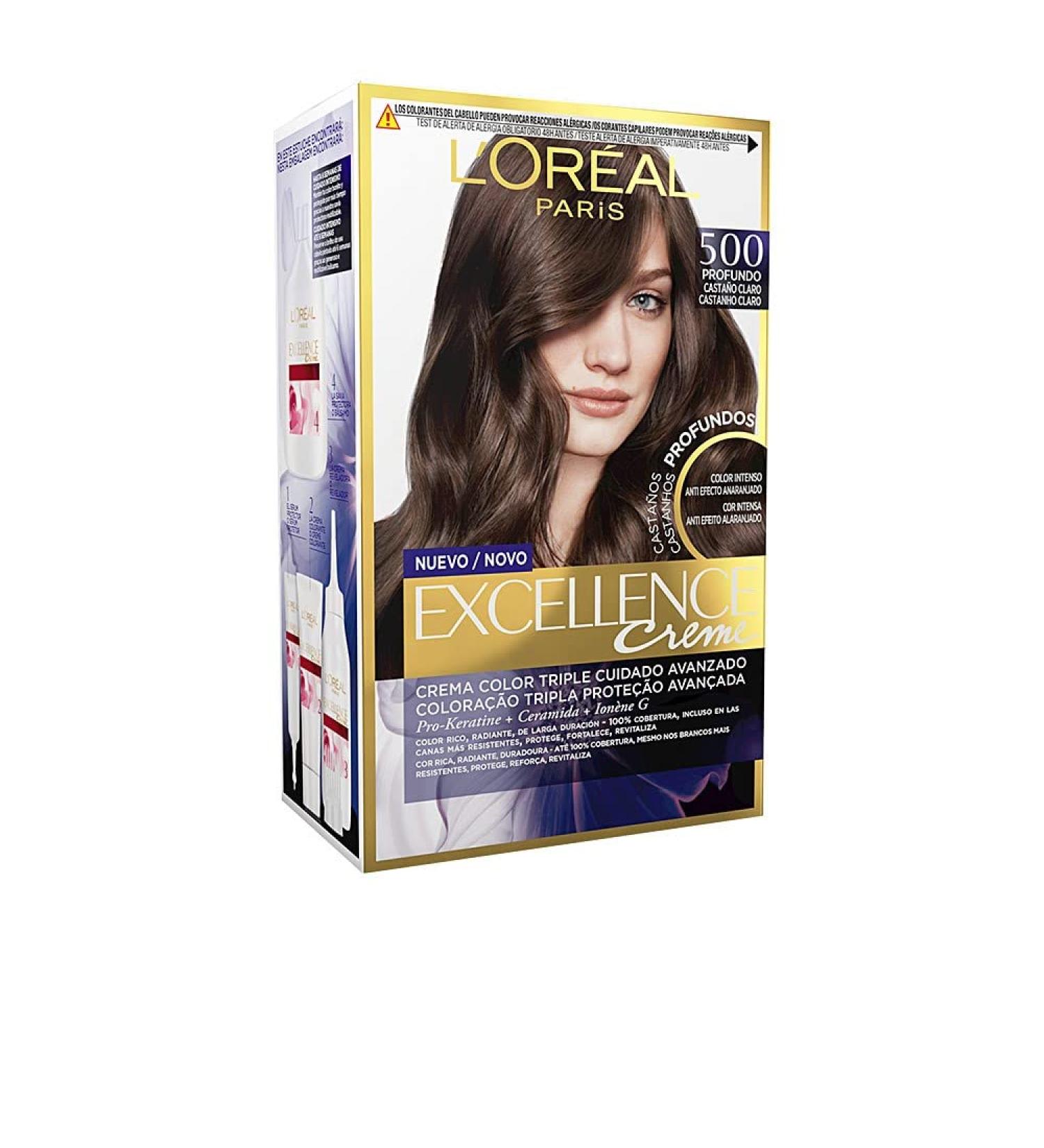 L'Oreal Paris Excellence Brunette Tinte 500True Light Brown Hair Care