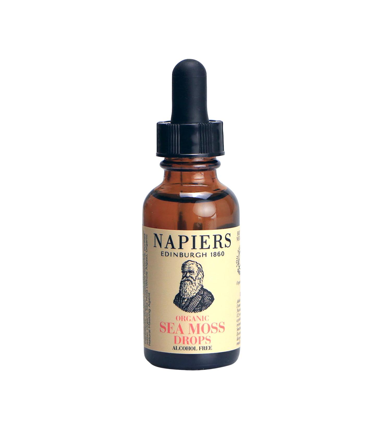 Napiers Organic Irish Sea Moss Tincture Drops 30ml - Alcohol-Free Herbal Supplement - Buy Online on GoSupps.com