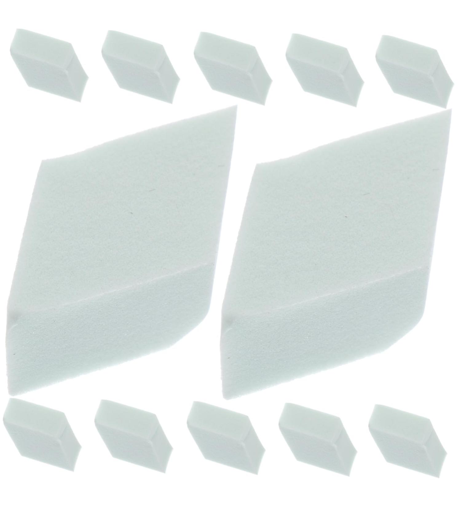 POPETPOP Makeup Wedges 2 Compressed Sponges Face Wash Sponges Esponja Limpiadora De Diamond Shape Cosmetic Puff Facial Cleansing Sponge Make up Cotton Pad Blush Applicator Powder Puff - Buy Online on GoSupps.com