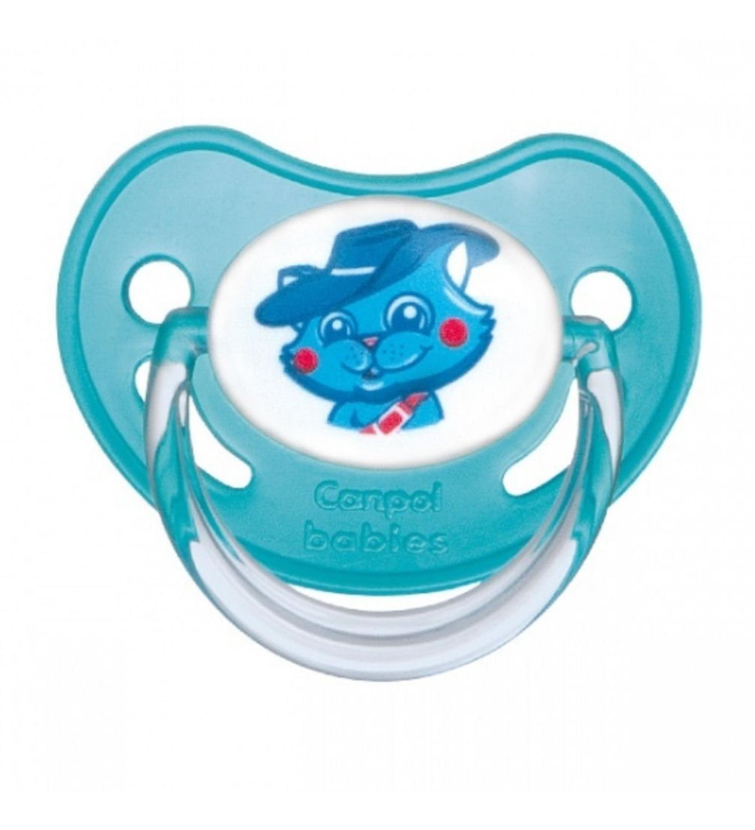 Baby pacifier soother cat blue size C - from 18 months jaw-friendly