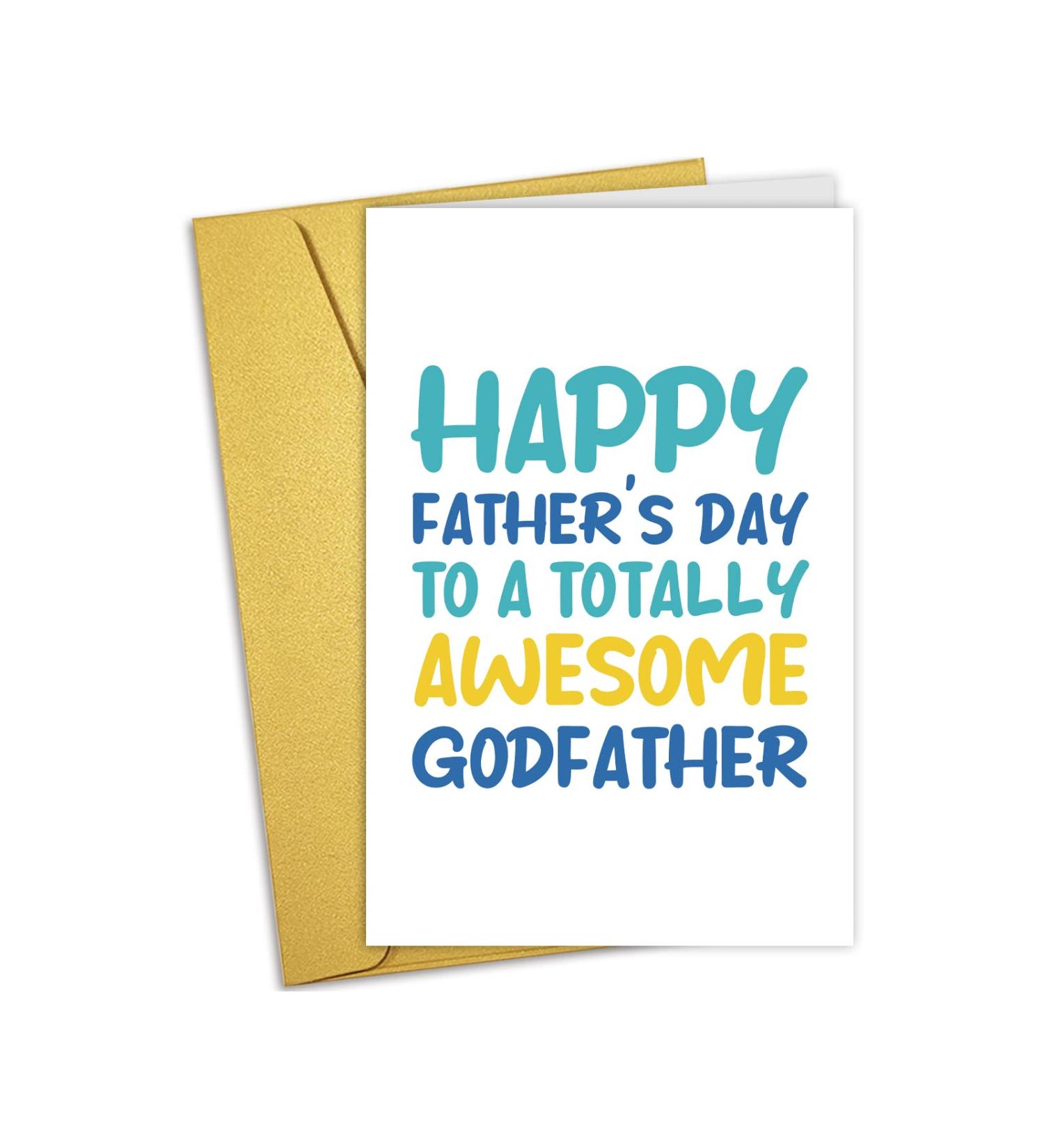 Nchigedy Godfather Father's Day Card - Perfect Gift from Goddaughter/Godson | Happy Father's Day to Awesome Godfather #18 - Buy Online on GoSupps.com