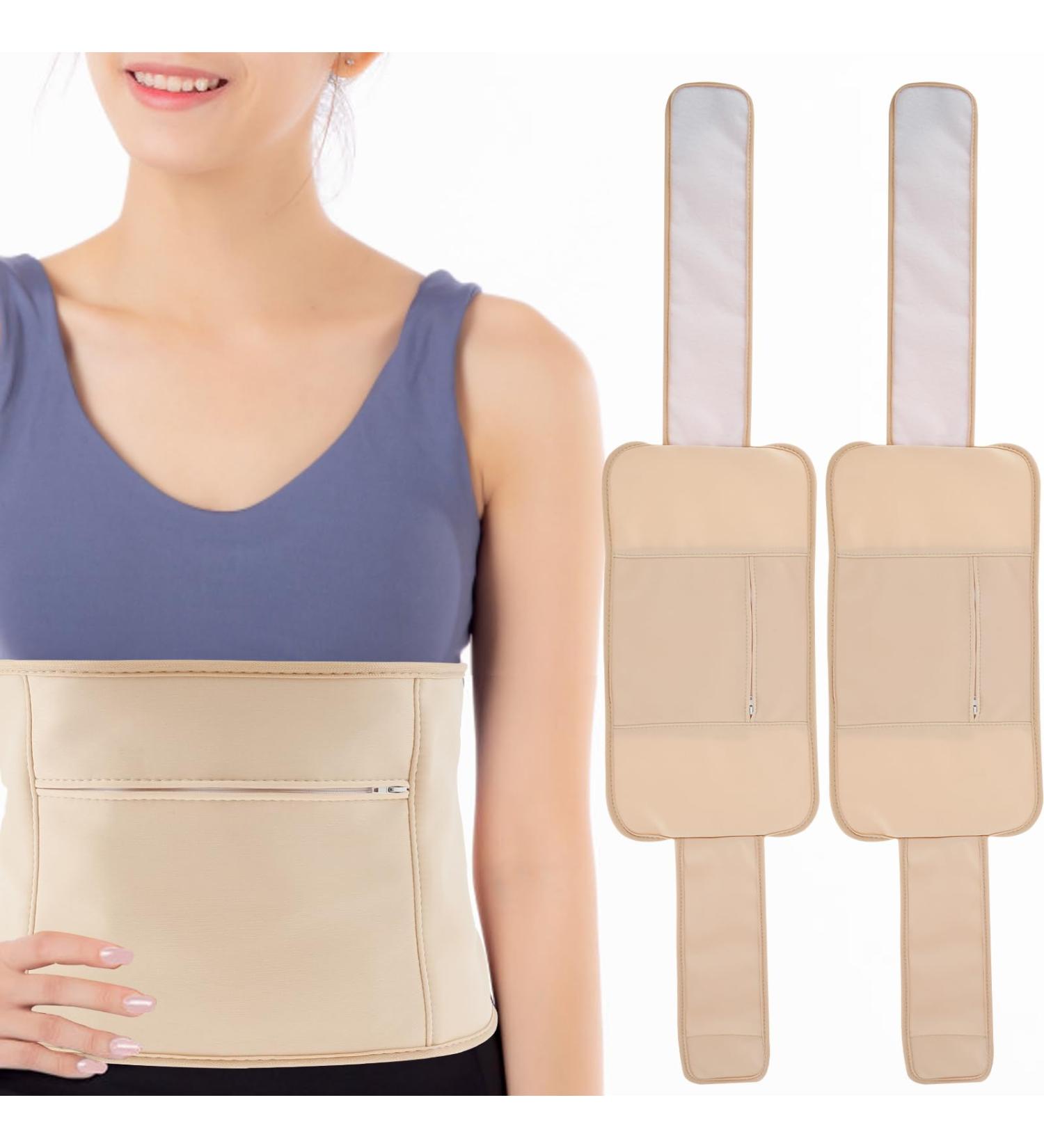 Alongen Reusable Castor Oil Pack for Waist - Adjustable Straps for Liver Detox Constipation Relief & Muscle Pain Relief - Buy Online on GoSupps.com