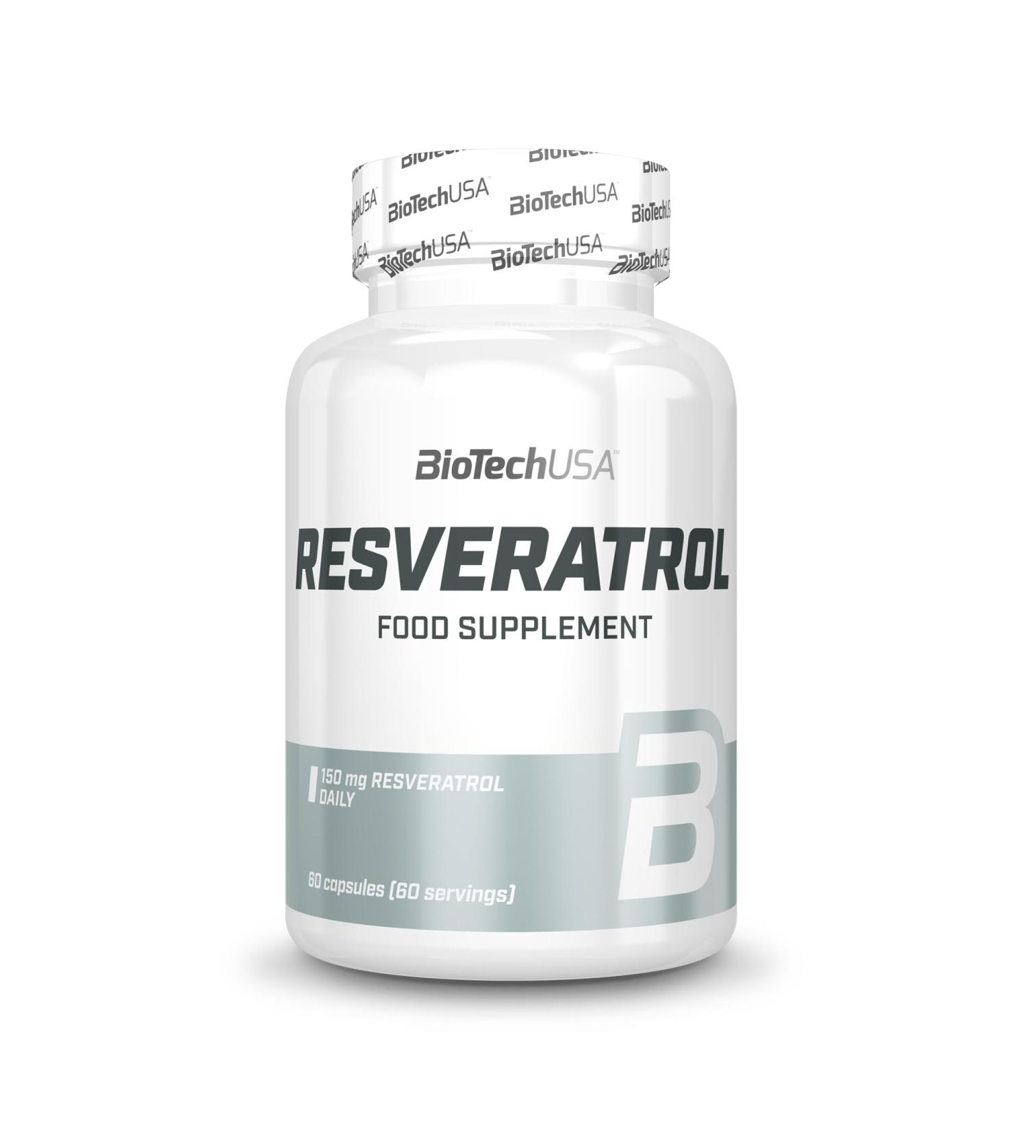 BioTechUSA Resveratrol 150 mg transresveratrol per serving AntioxidantLongevity Gluten and lactose free 60 capsules - Buy Online on GoSupps.com