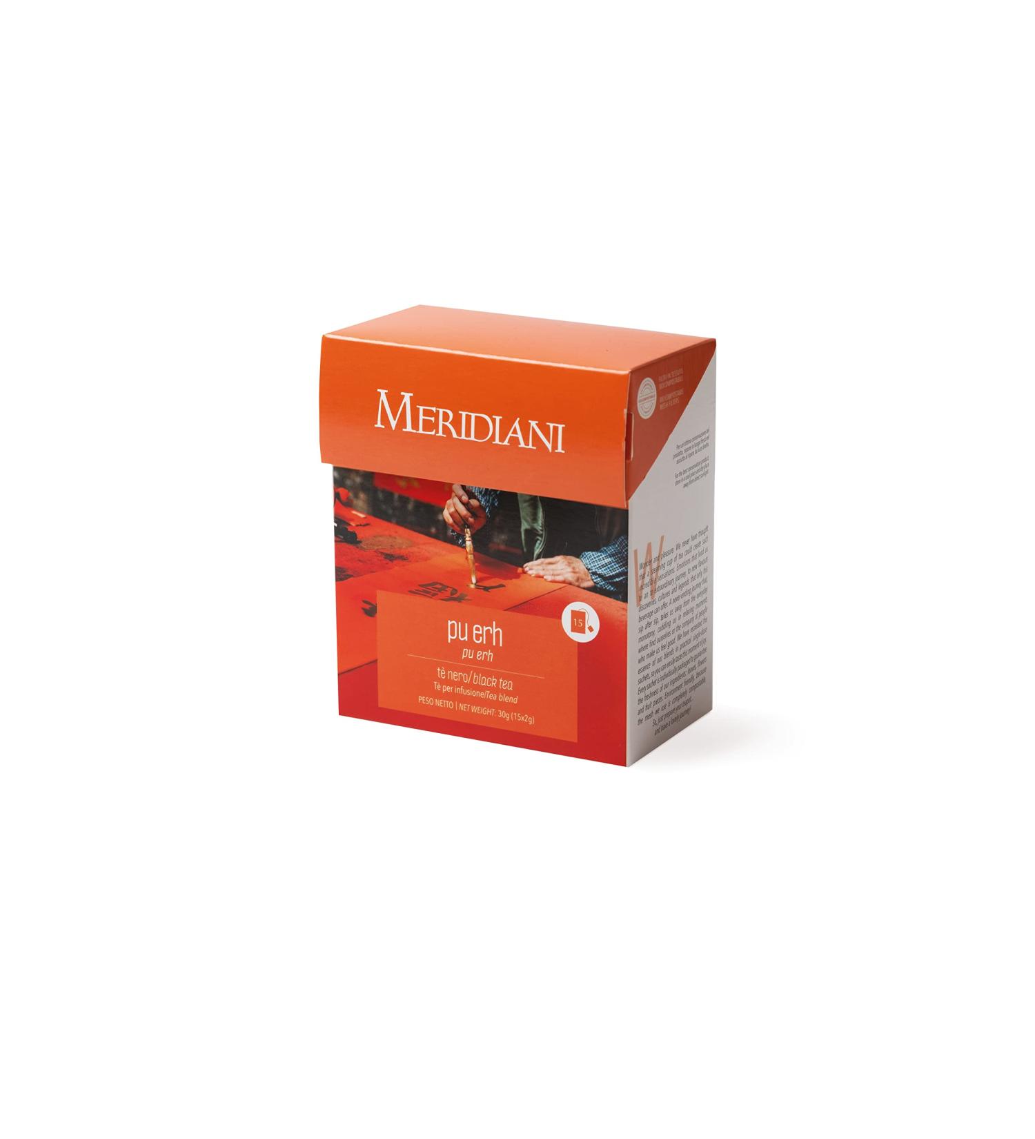 Meridiani Tea Selection Pack of 90 filters Black tea Pu Erh