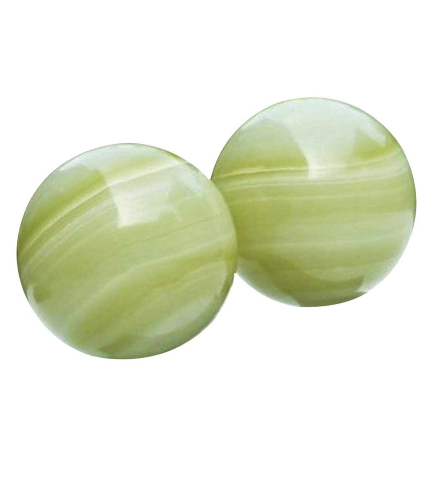 Jade Hand Massage Balls | 2 Pieces Baoding Balls for Acupuncture & Qi Gong Health Care & Hand Exercise - Buy Online on GoSupps.com