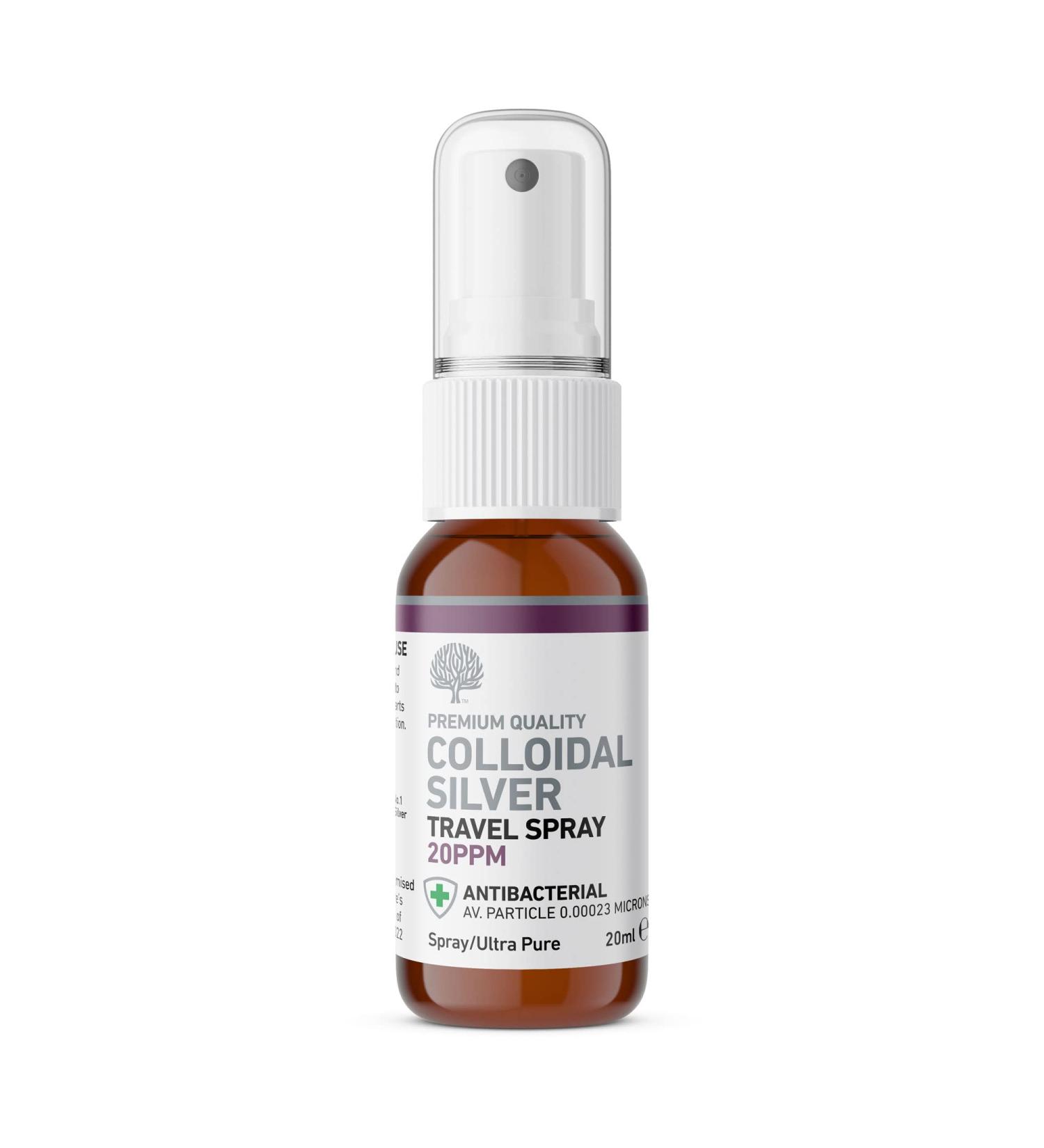 Premium 20ppm Colloidal Silver Spray 20ml - Nature's Greatest Secret Antibacterial Formula - Buy Online on GoSupps.com