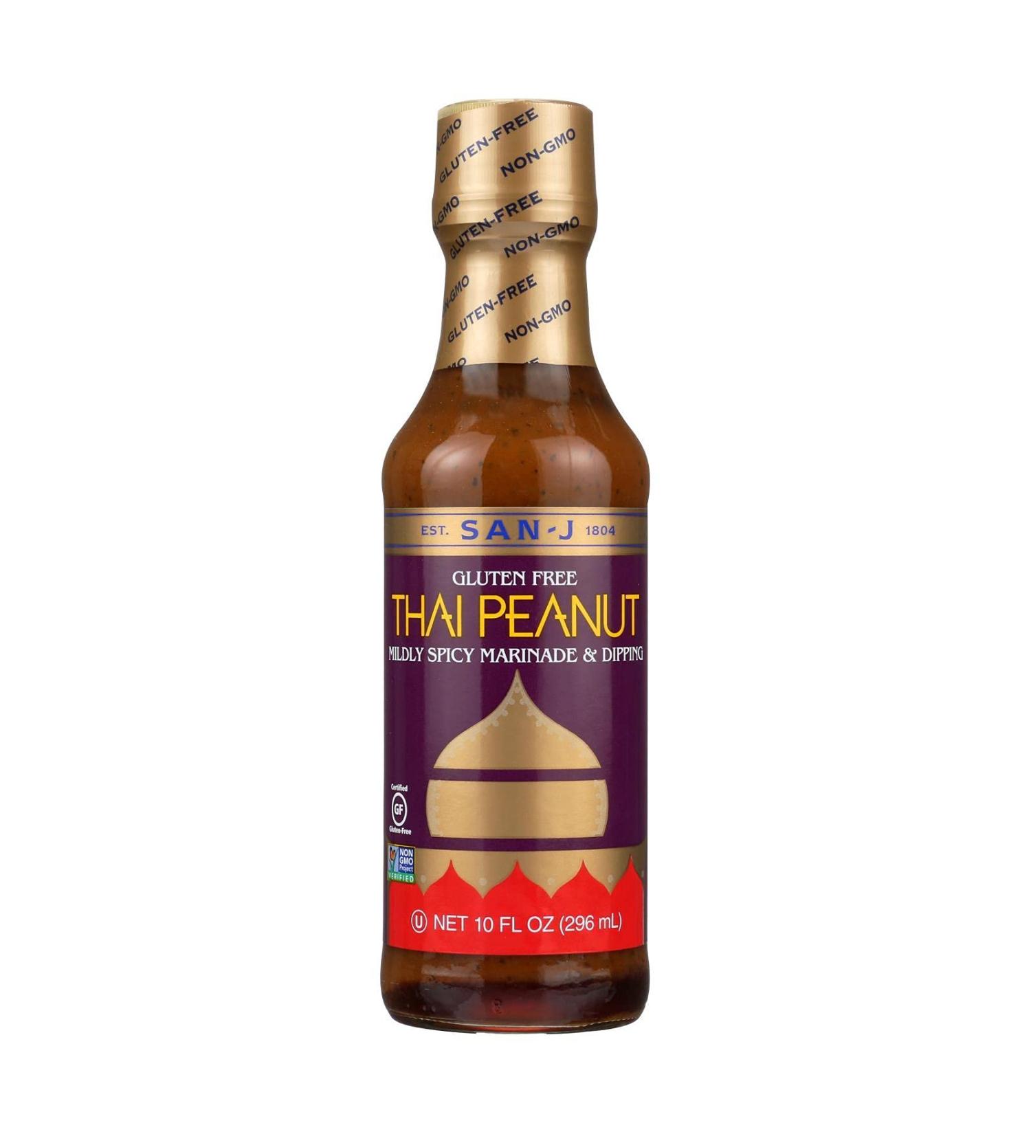 San-J Thai Peanut Sauce 10 oz Bottles, Pack of 6 - Bulk Multi-pack Value Deal - Buy Online on GoSupps.com