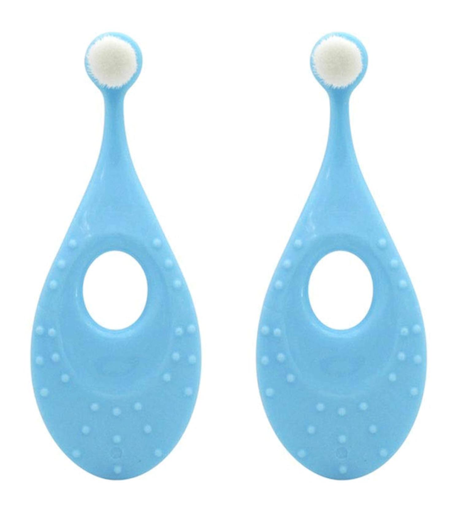 Clean Micro-Nano Toothbrush Set for Toddlers (1-3 Years) | 10 000 Bristles - 2 Blue Hand Brushes for Kids - Buy Online on GoSupps.com