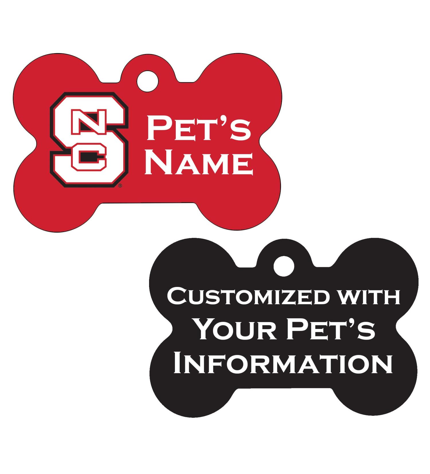 NC State Wolfpack 2-Sided Dog & Cat Tag - Personalized Bone Red Pet ID | Officially Licensed - Buy Online on GoSupps.com