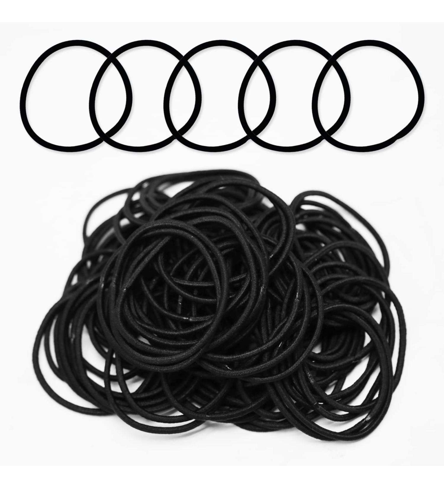 100pcs Black Elastic Hair Bands Small Elastic Hair Bobbles For Women 2mm Thin Hair Tie for Kids Soft Hair Bands withou Metal Elastic Ponytail Holder Gentle Elastics Hair Ties - Buy Online on GoSupps.com