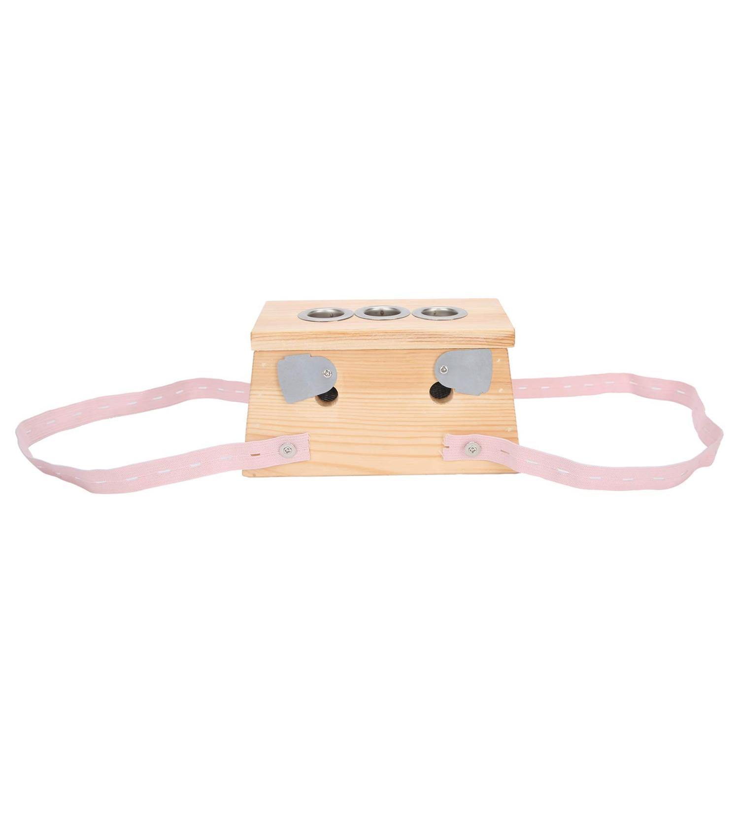 Moxibustion Box with Adjustable Temperature | Moxa Roll Holder for Healing Therapy | 3-Hole Wooden Moxa Box - Buy Online on GoSupps.com