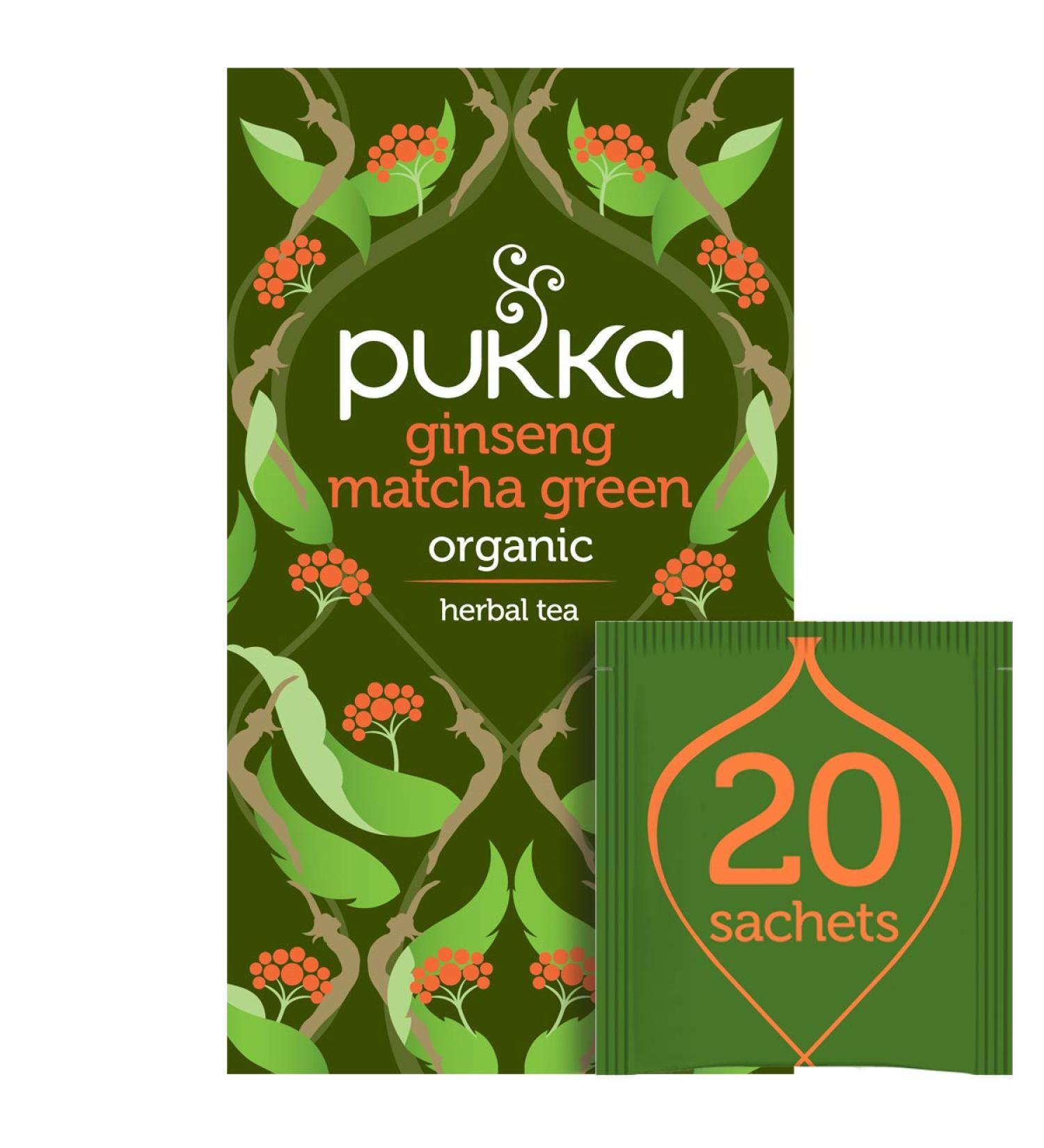 Pukka Ginseng Matcha Green Tea 20 sachets - Buy Online on GoSupps.com