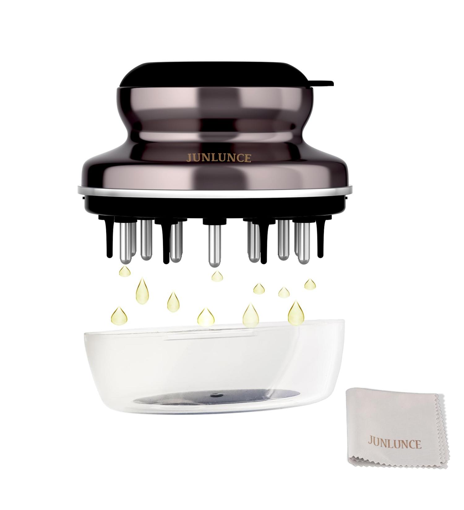 Scalp Applicator Comb & Bottle for Hair Growth | Essential Oils & Serum Application | Stimulate Scalp | Silver Gray - Buy Online on GoSupps.com