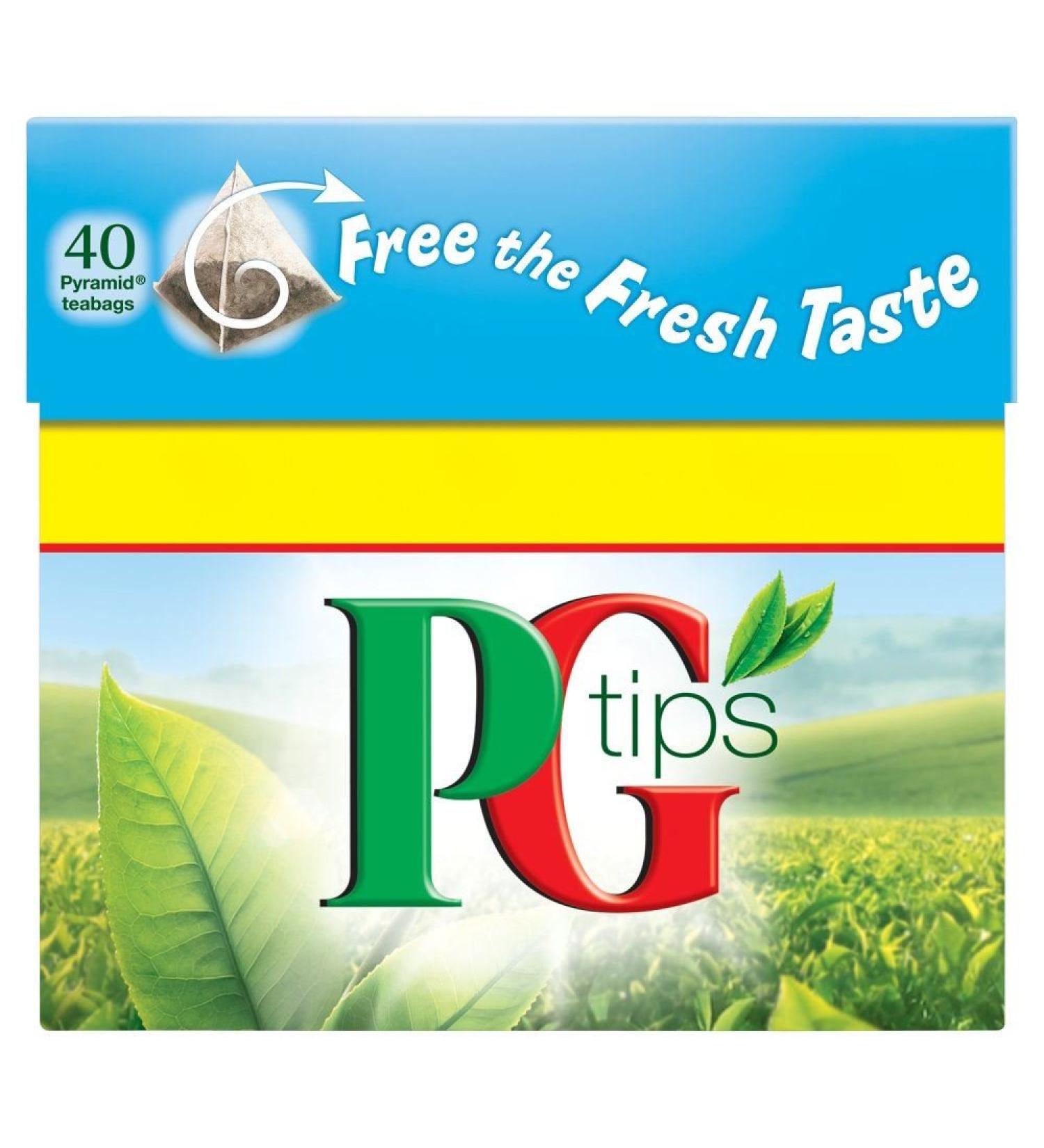 PG Tips - Sachets de th - lot de 4 bo tes de 40 sachets