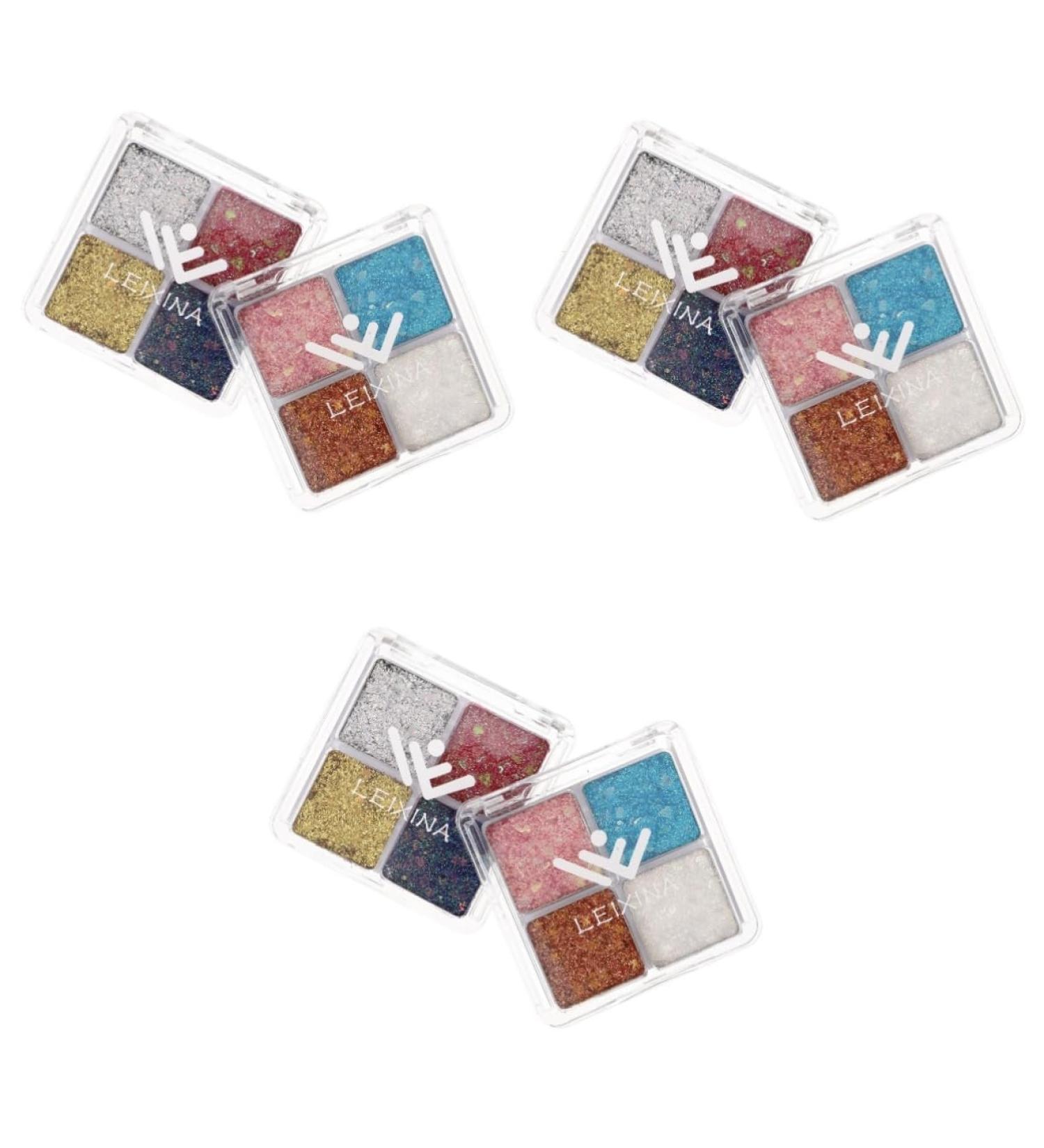 TOVINANNA 6 Pcs Glitter Eye Makeup Decorative Eyeshadow Makeup Glitter for Eyes Makeup Eyeshadow Eyeshadows Assorted Colorx3pcs 6.00X6.00X1.00CMx3pcs - Buy Online on GoSupps.com