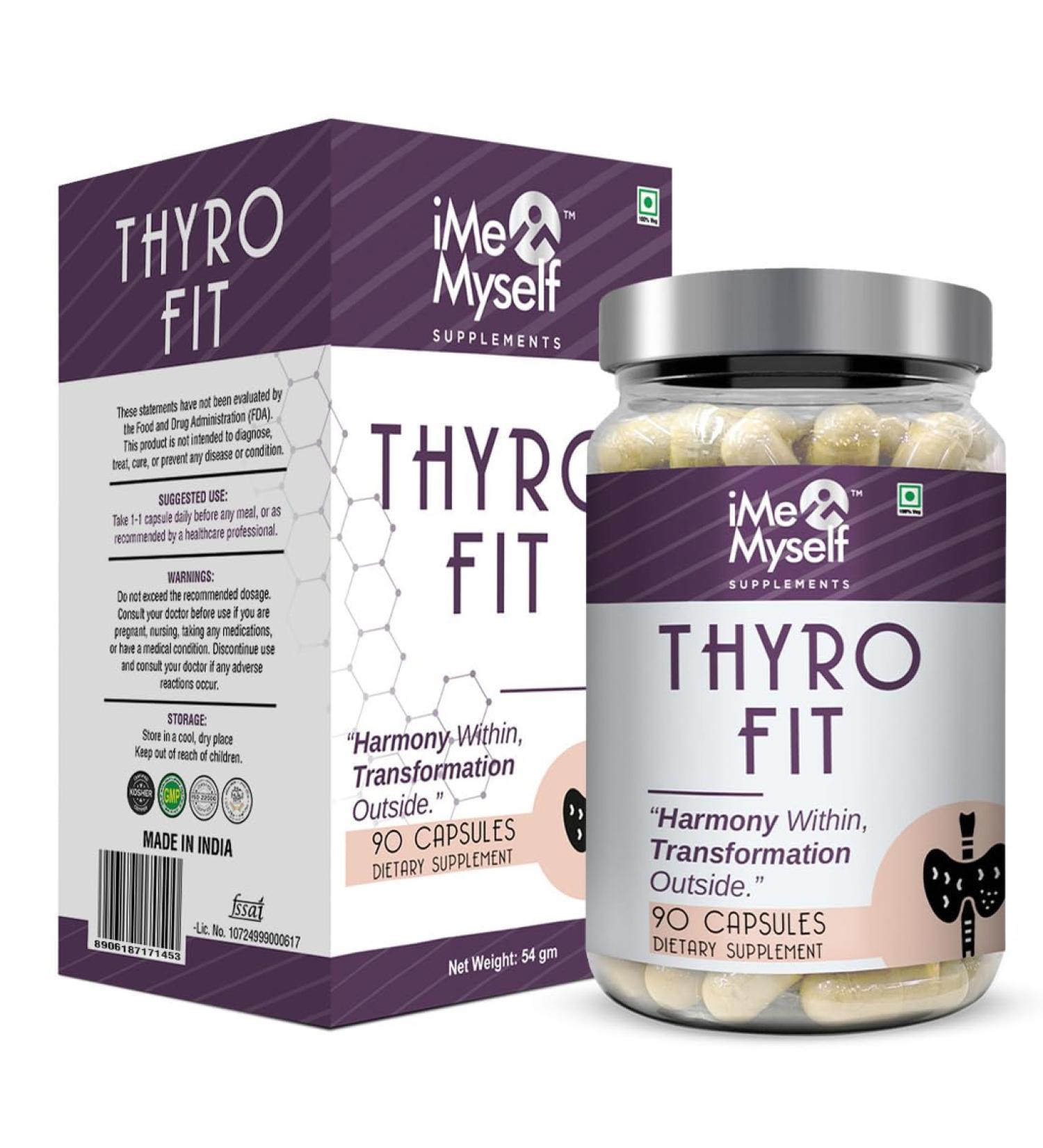 iMeMyself ThyroFit | 90 Capsules Supports Daily Wellness with B-Vitamins Minerals Plant-Based Formula. - Buy Online on GoSupps.com