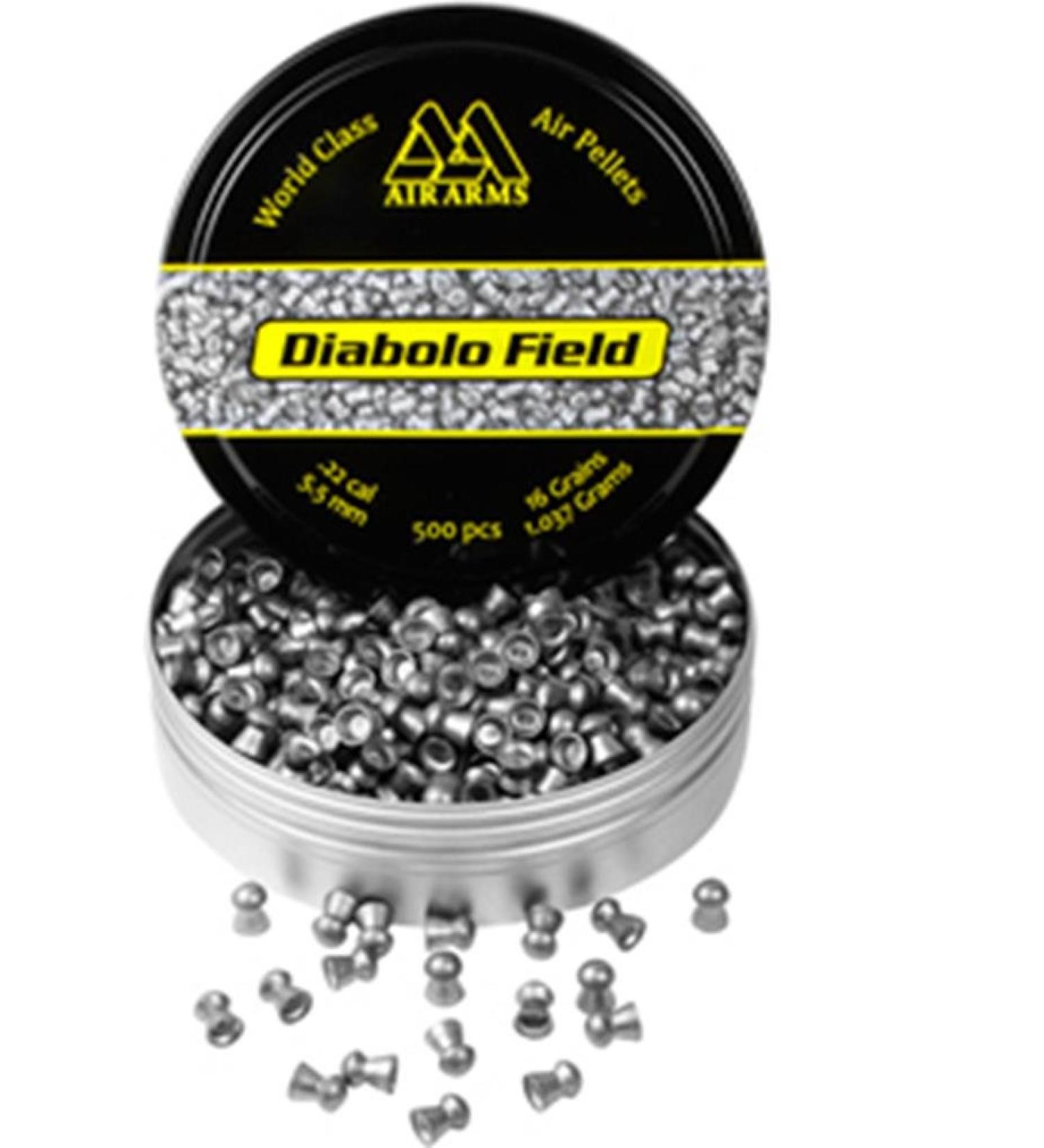 Air Arms Diabolo Field .22 Cal, 5.51mm, 16 Grains, Domed, 500ct