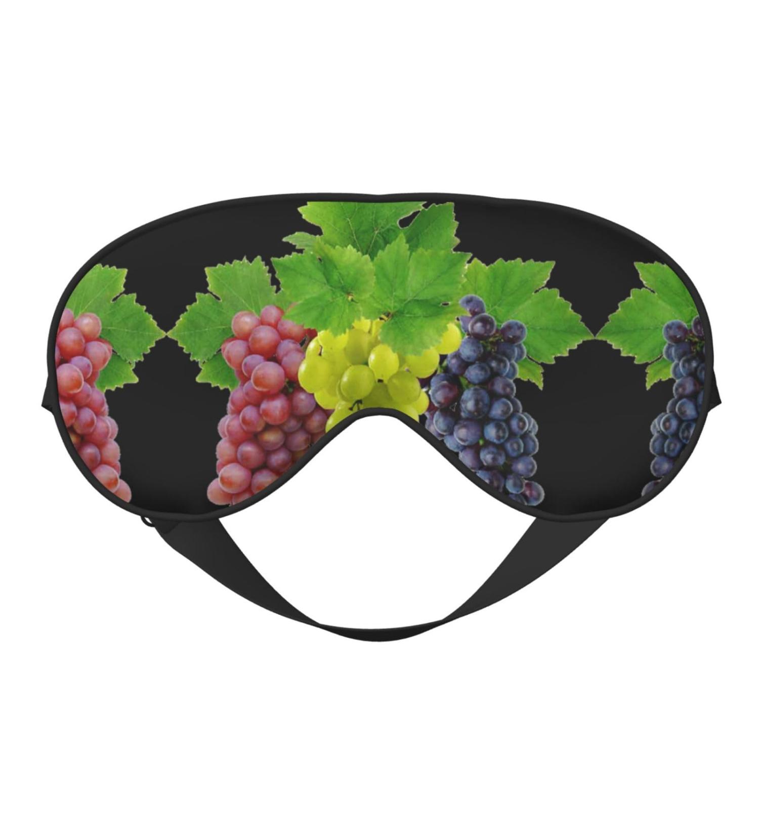 SSIMOO Grape Print Ultra-Soft Light-Blocking Eye Mask - Optimal Comfort for Restful Sleep | International Shipping_AVAILABLE - Buy Online on GoSupps.com