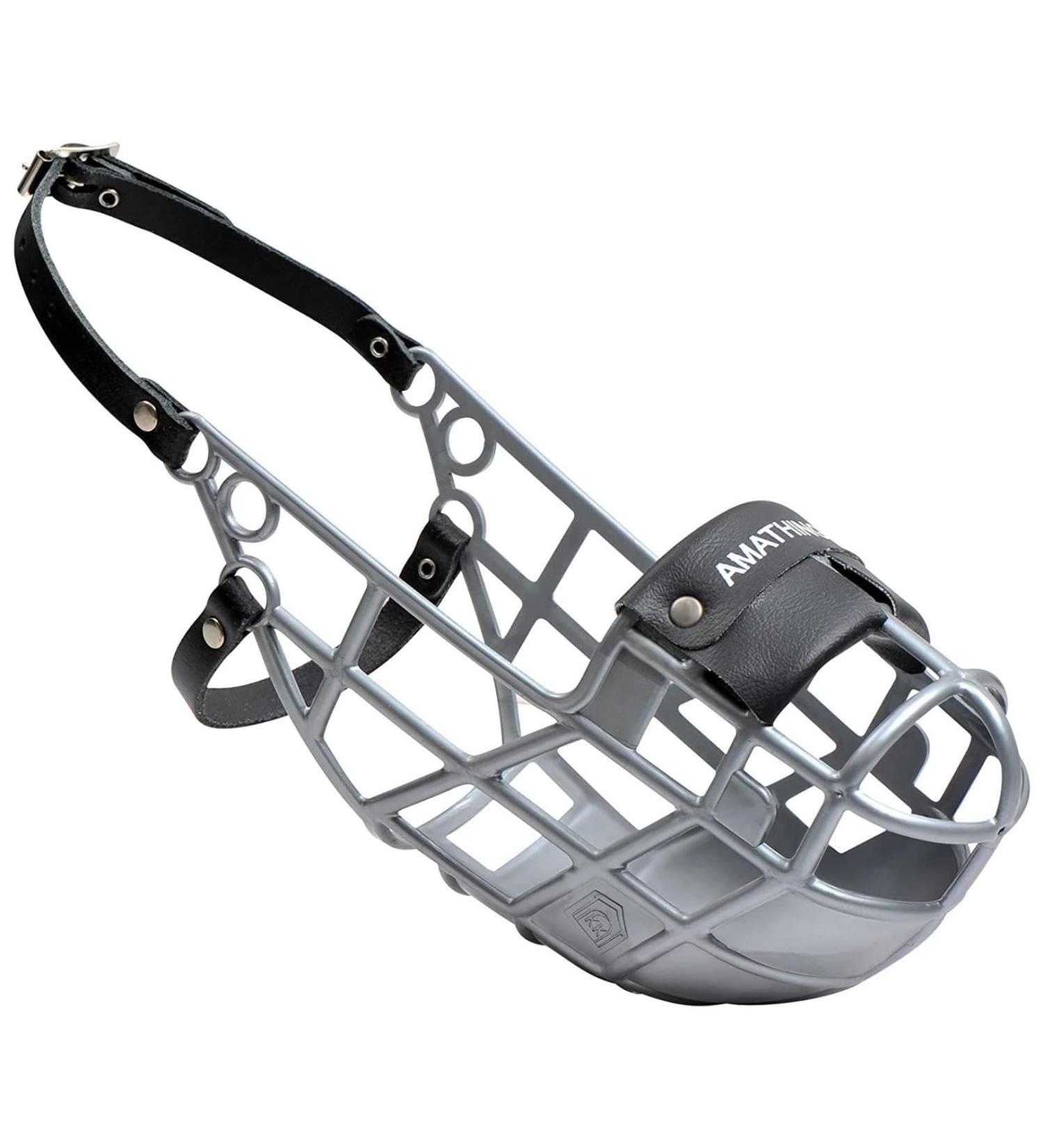 Amathings Super Kennel Soft Muzzle - Ideal for Dogs Racing & Freewheel - Silver with Wattted Nose Piece - Buy Online on GoSupps.com