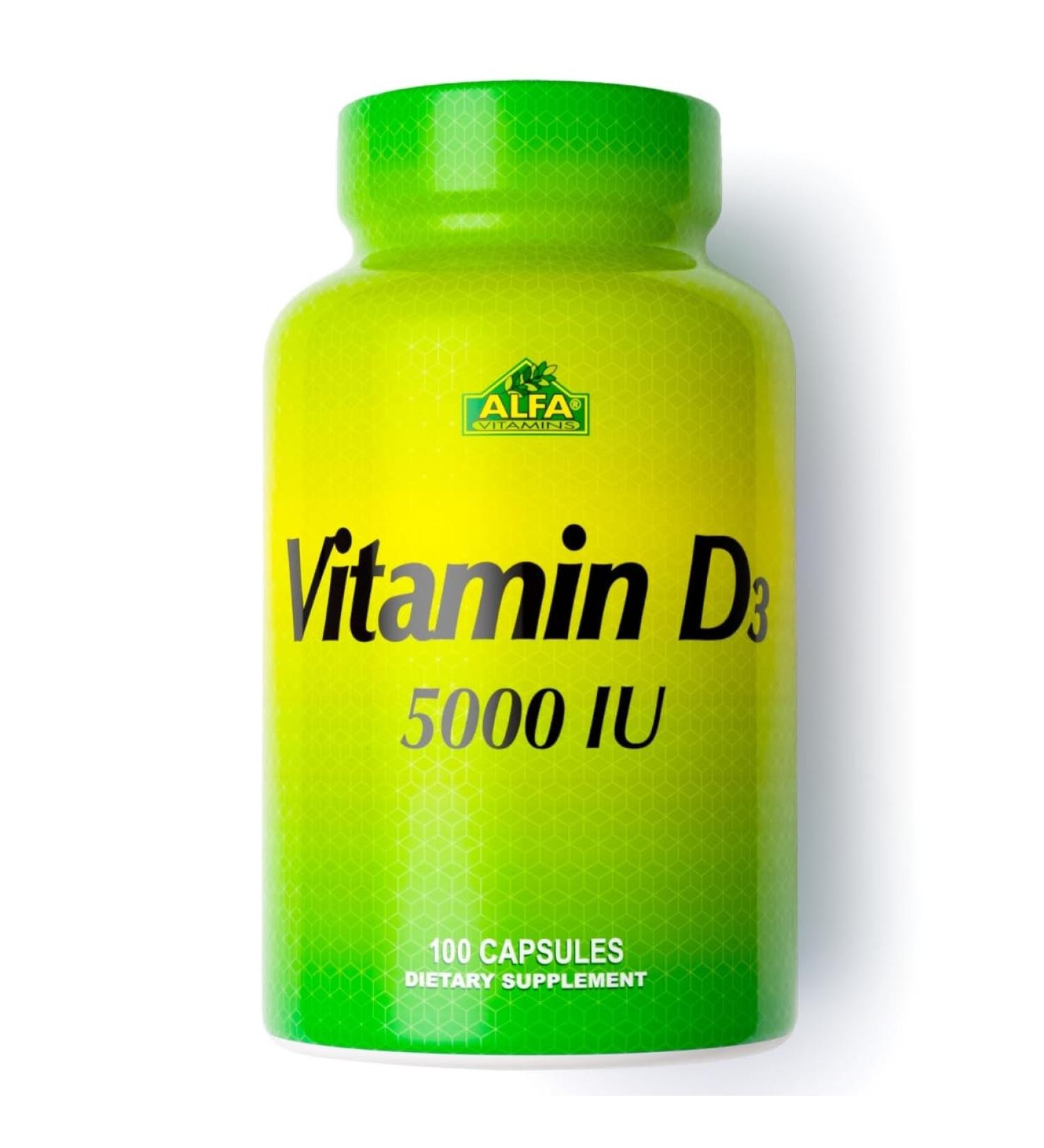 ALFA VITAMINS Vitamin D3 1000 IU Supplement, Supports Immune Health, Calcium Absorption, Healthy Bones & Joints, Dietary Supplement for Daily Wellness, Non GMO, Gluten Free, 100 Capsules - Buy Online on GoSupps.com