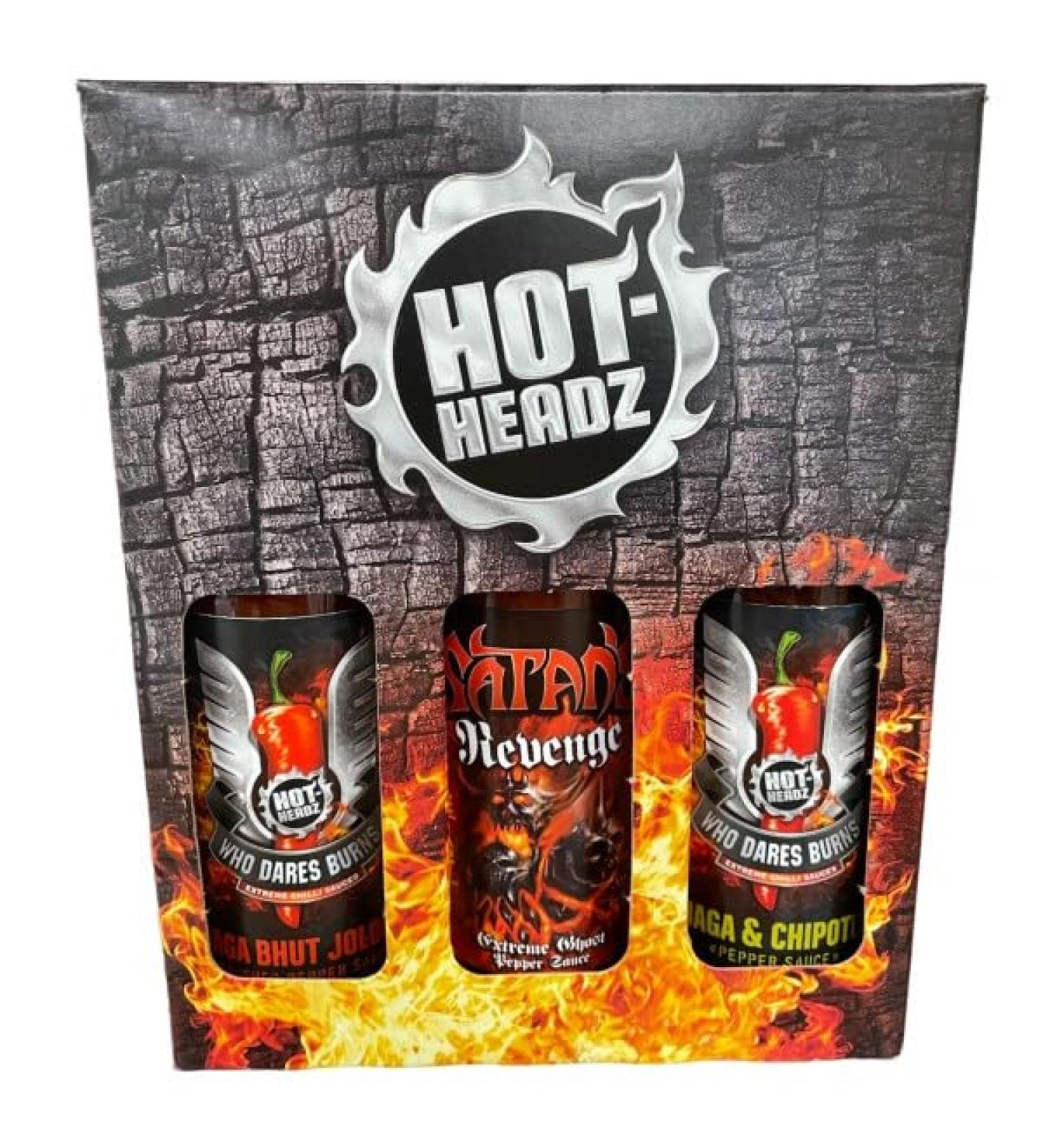 Naga Hot Sauce Gift Set: 3x 148ml Hot Chilli Spicy Sauces for Dishes & Snacks - All Natural Flavours - Ideal for Marinades & Dipping - Buy Online on GoSupps.com