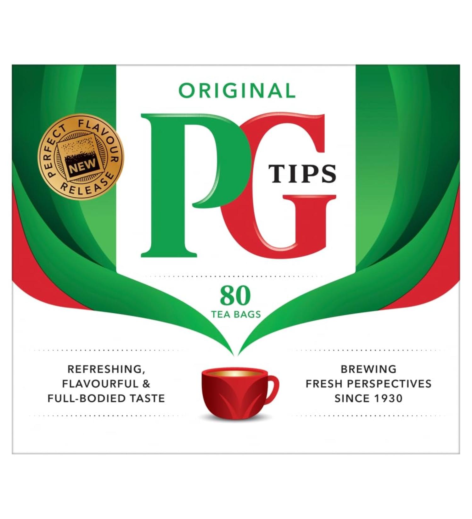 PG Tips Original 80 Black Tea Bags - Full-bodied Taste, 60 Second Brew Time - Buy Online on GoSupps.com