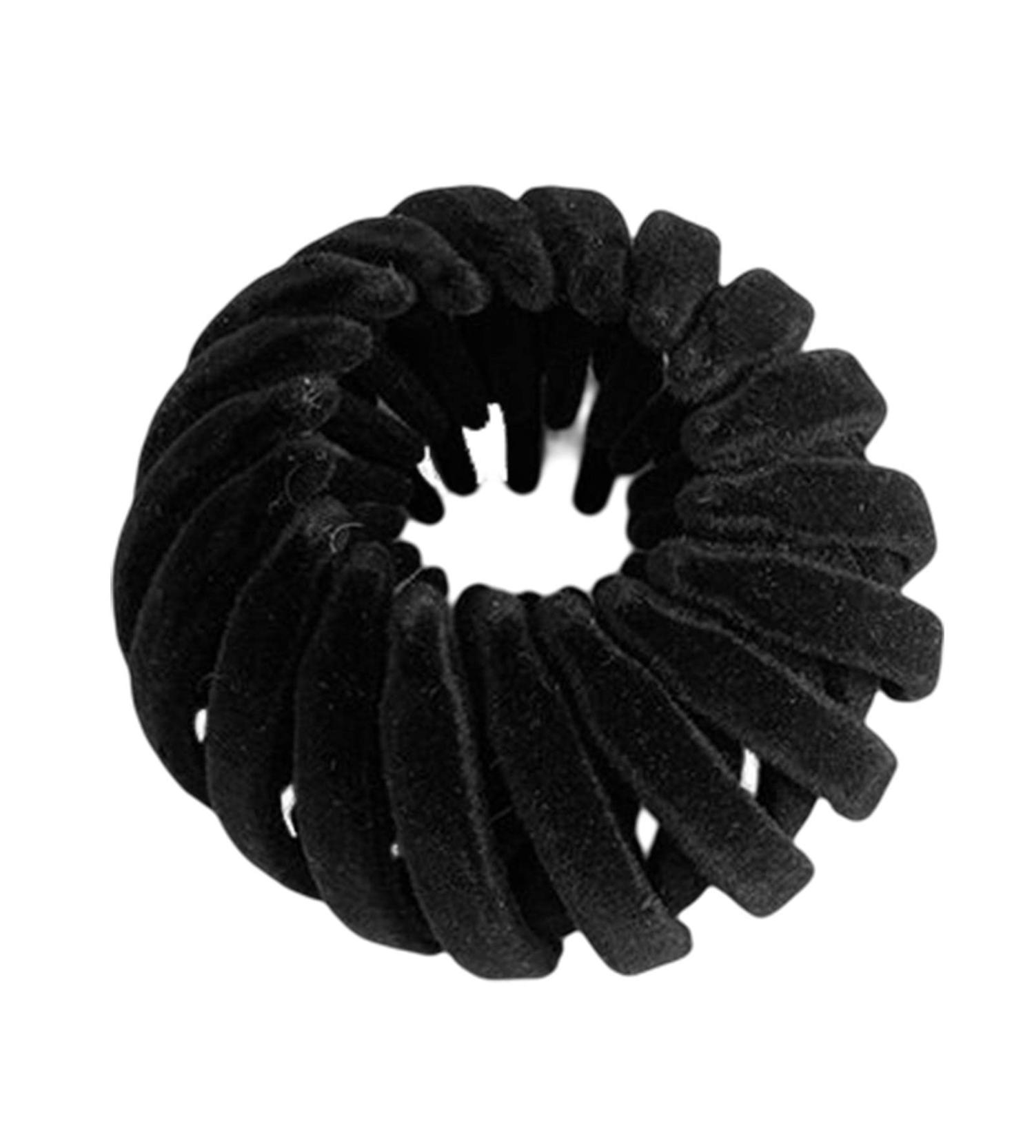 Magic Hair Clip Bird Nest Magic Hair Clip Hair Holder Birds Nest Hair Clip Bun Maker Lazy Birds Nest Plate Hairpin hair bun accessories for women Velvet Hair Clips Expandable Ponytail Holder Black - Buy Online on GoSupps.com