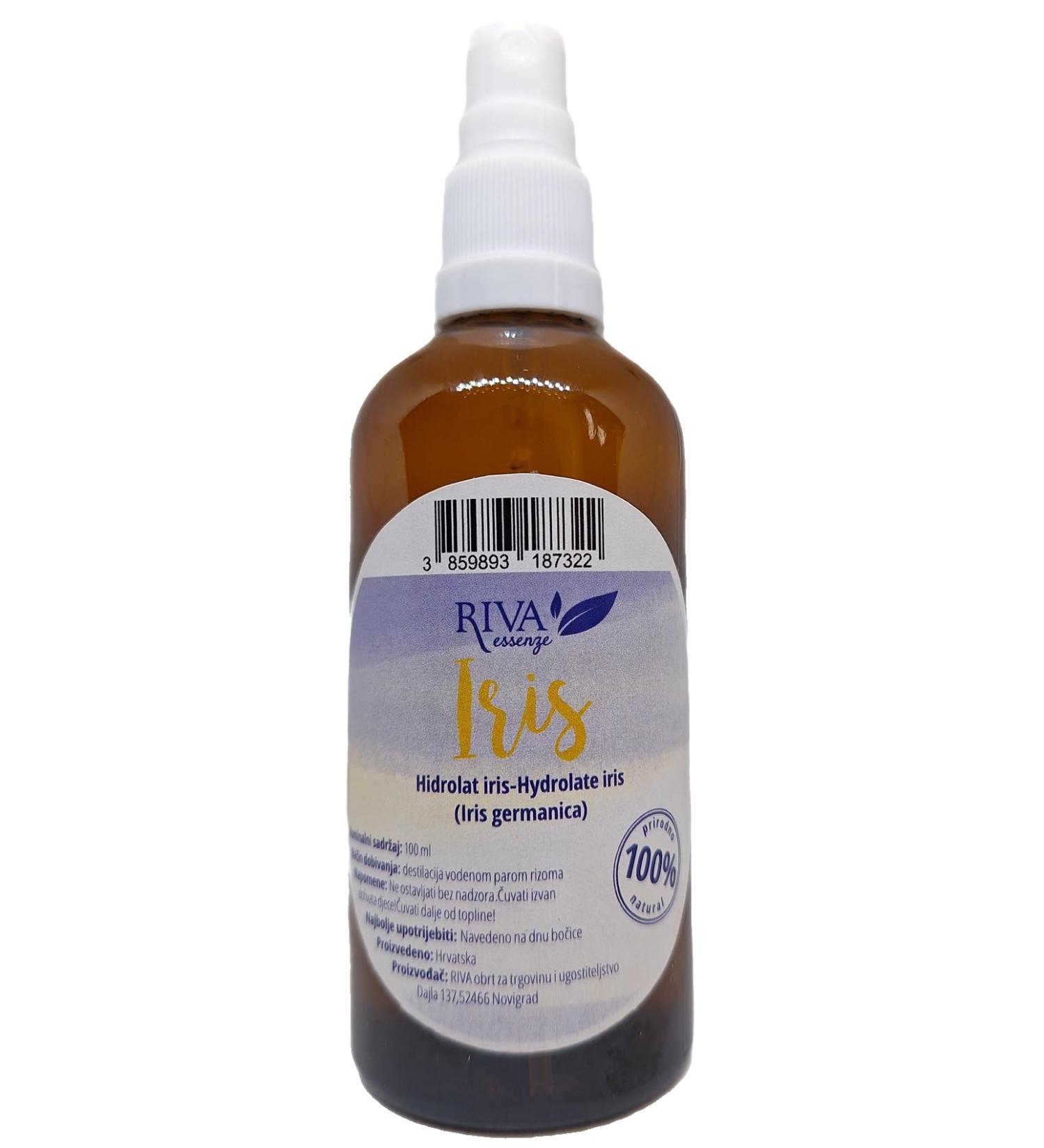 Obrt RIVA Hydrolate iris 100 ml iris hydrolate 100 pure and natural luxurious skin color discoloration moisturizing scars Germanic iris aromatherapy rarely - Buy Online on GoSupps.com