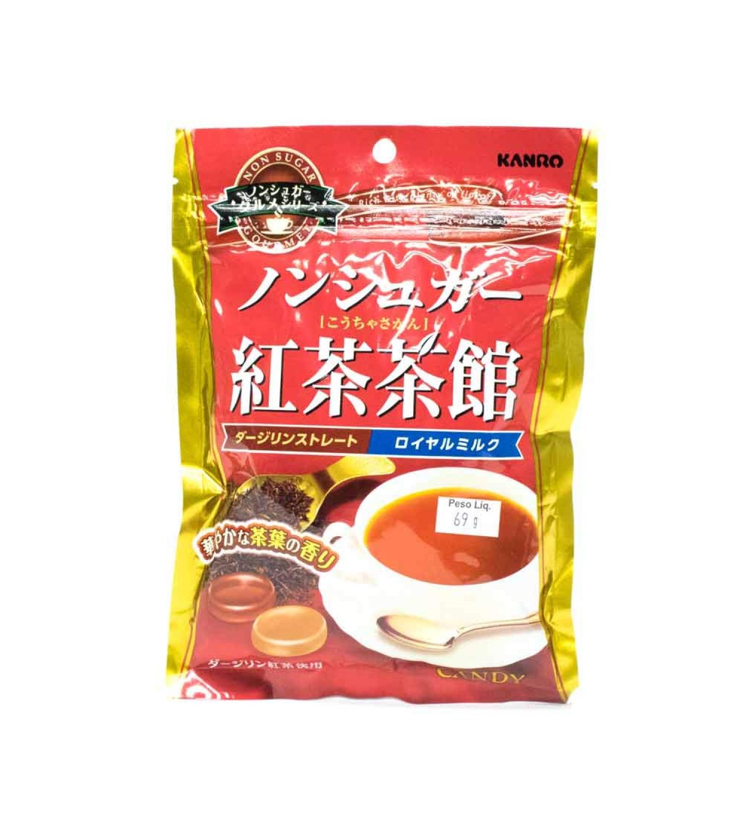 KANRO "Zero" Milk Red Tea Candy (Non-Sugar)