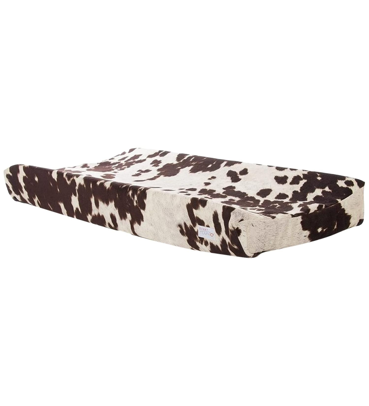 Western Cowboy Changing Pad Cover - Super Soft Brown Cowhide | Shop Now - Buy Online on GoSupps.com