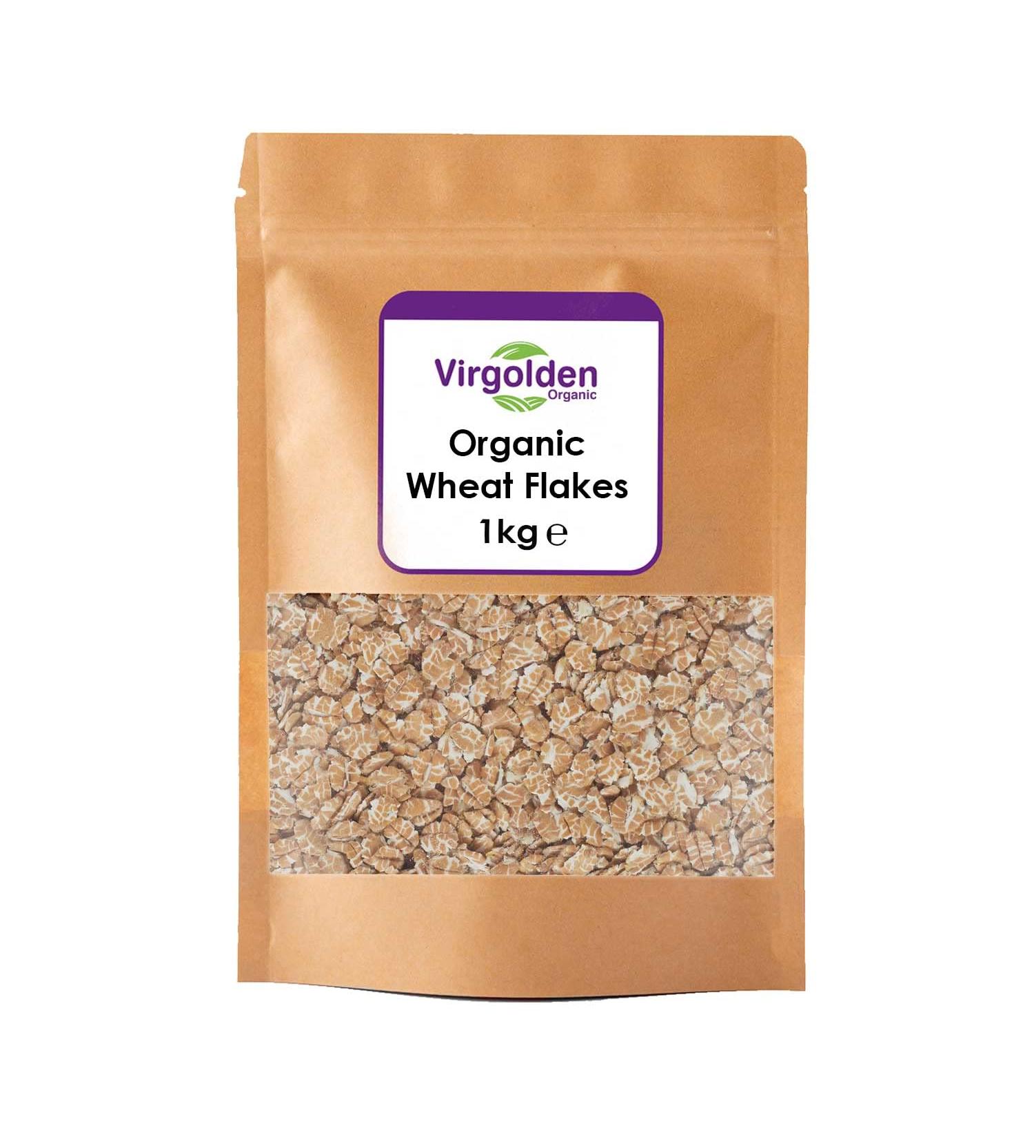 Organic Wheat Flakes 1kg by Virgolden Organic - Buy Online on GoSupps.com