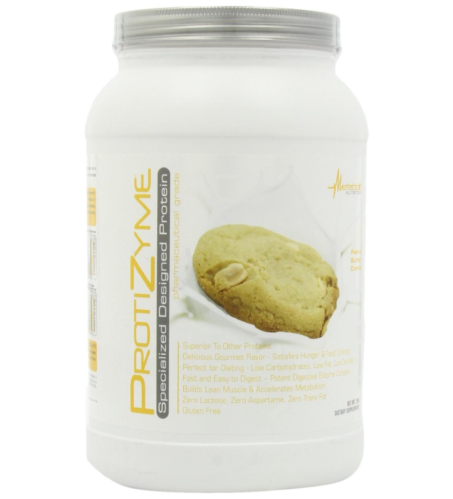 ProtiZyme Protein Powder by Metabolic Nutrition Peanut Butter Cookie 2 Pound (Pack of 1) - Buy Online on GoSupps.com