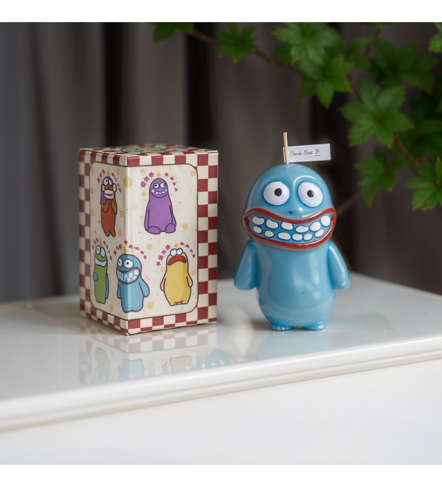 Scented Soy Wax Candle for Women & Children | Long Lasting Burn with Essential Oils | Relaxing Mood Enhancer | Blue Wind Chimes Design - Buy Online on GoSupps.com