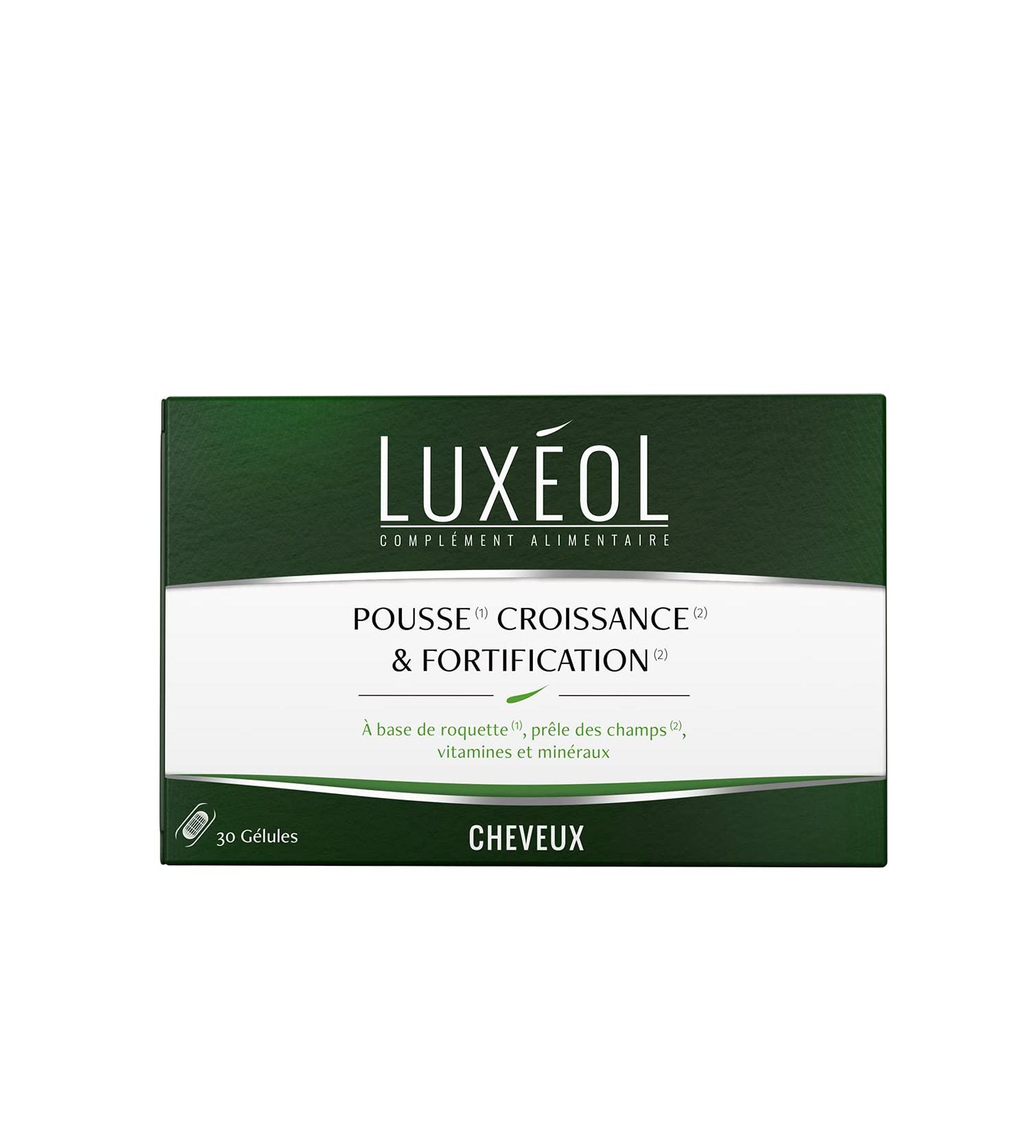 LUX OL - Growth & Fortification - Food Supplement - Rocket Field Horsetail Zinc Copper Selenium Vitamin B8 B6 - Made in France - 1 Month Hair Program - 30 Capsules - Buy Online on GoSupps.com